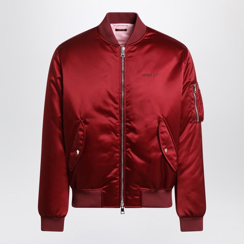 GUCCI Men's Padded Nylon Bomber Jacket