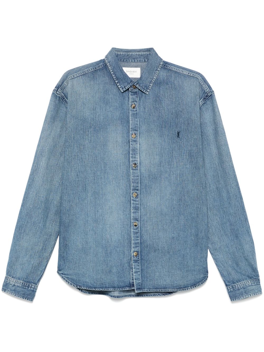 SAINT LAURENT Denim Cotton Shirt for Men - SS25 Collection