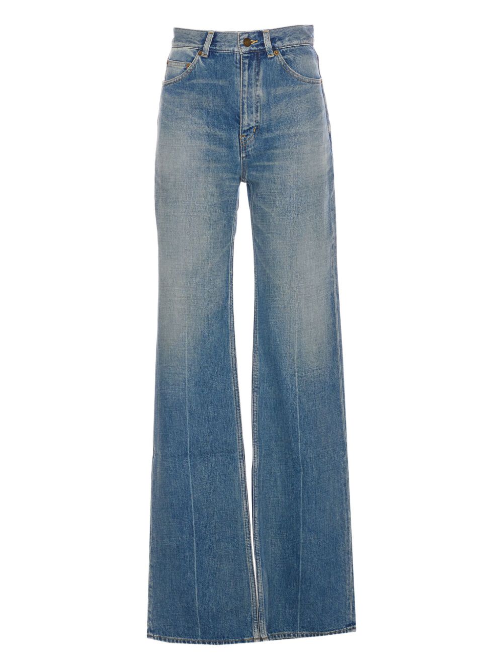 SAINT LAURENT Authentic Medium Blue Women's Jeans - SS25 Collection
