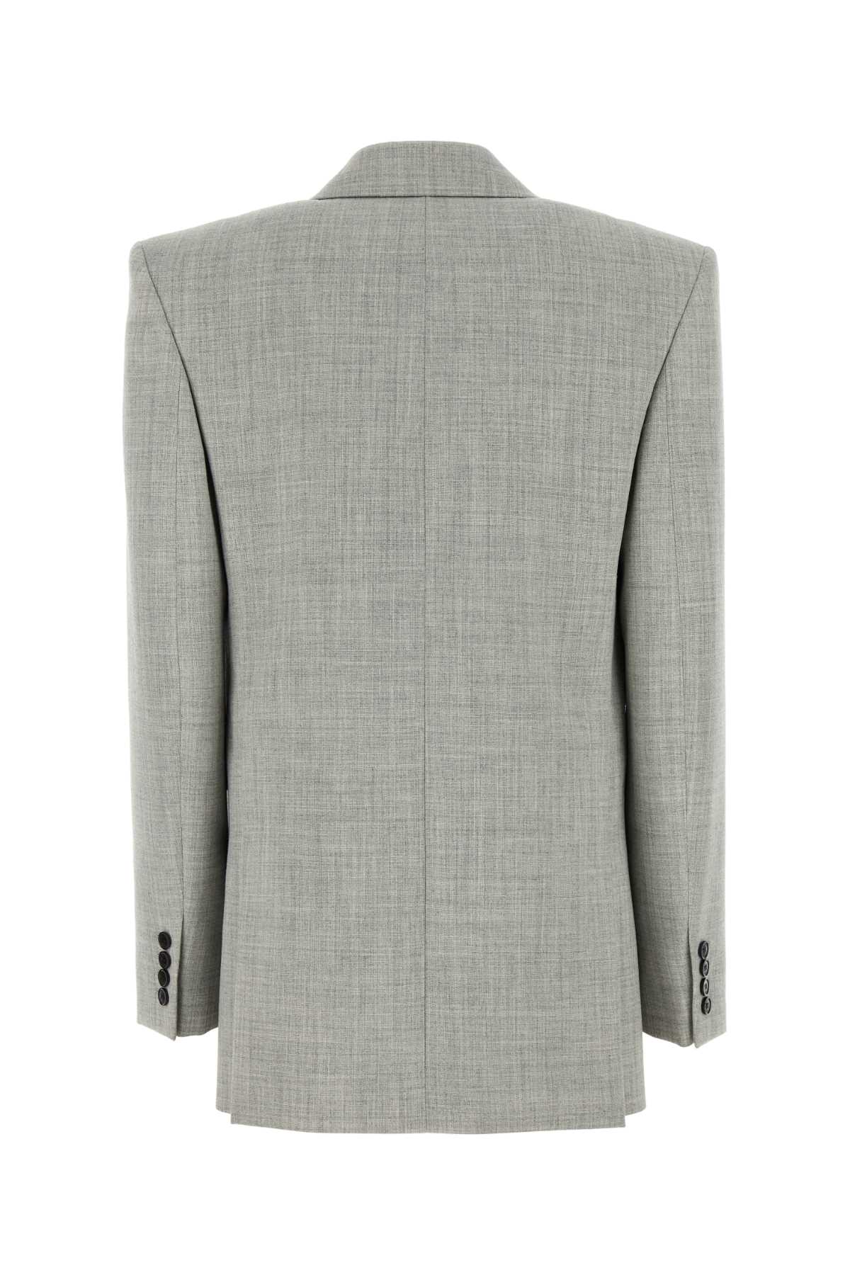 SAINT LAURENT Wool Blazer with Six Button Closure for Women - SS25 Collection