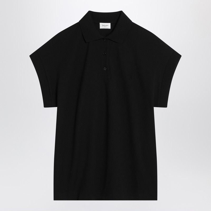 SAINT LAURENT Cotton-Piqué Blend Polo Shirt