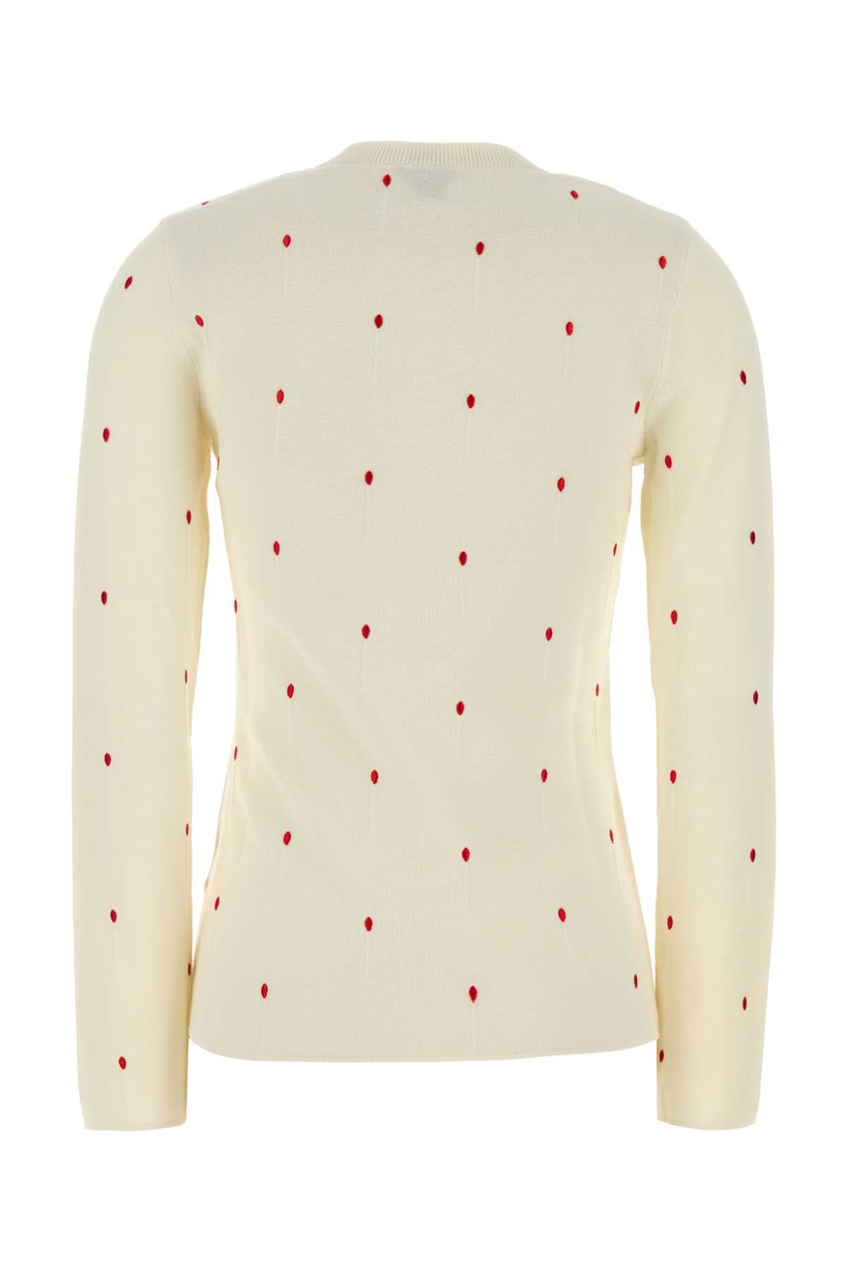 BOTTEGA VENETA Embroidered Cotton Blend Sweater