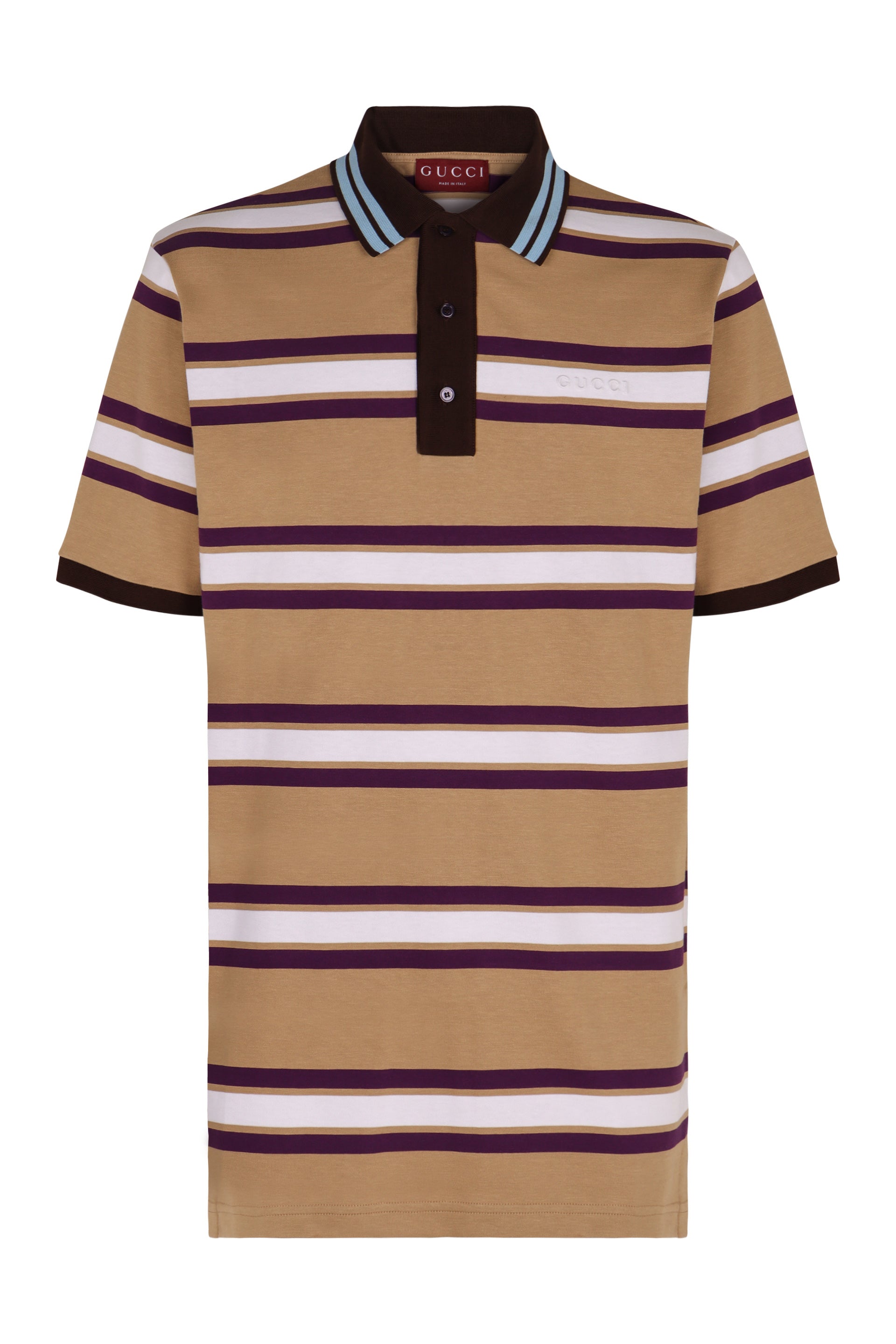GUCCI Striped Cotton Polo Shirt - SS25