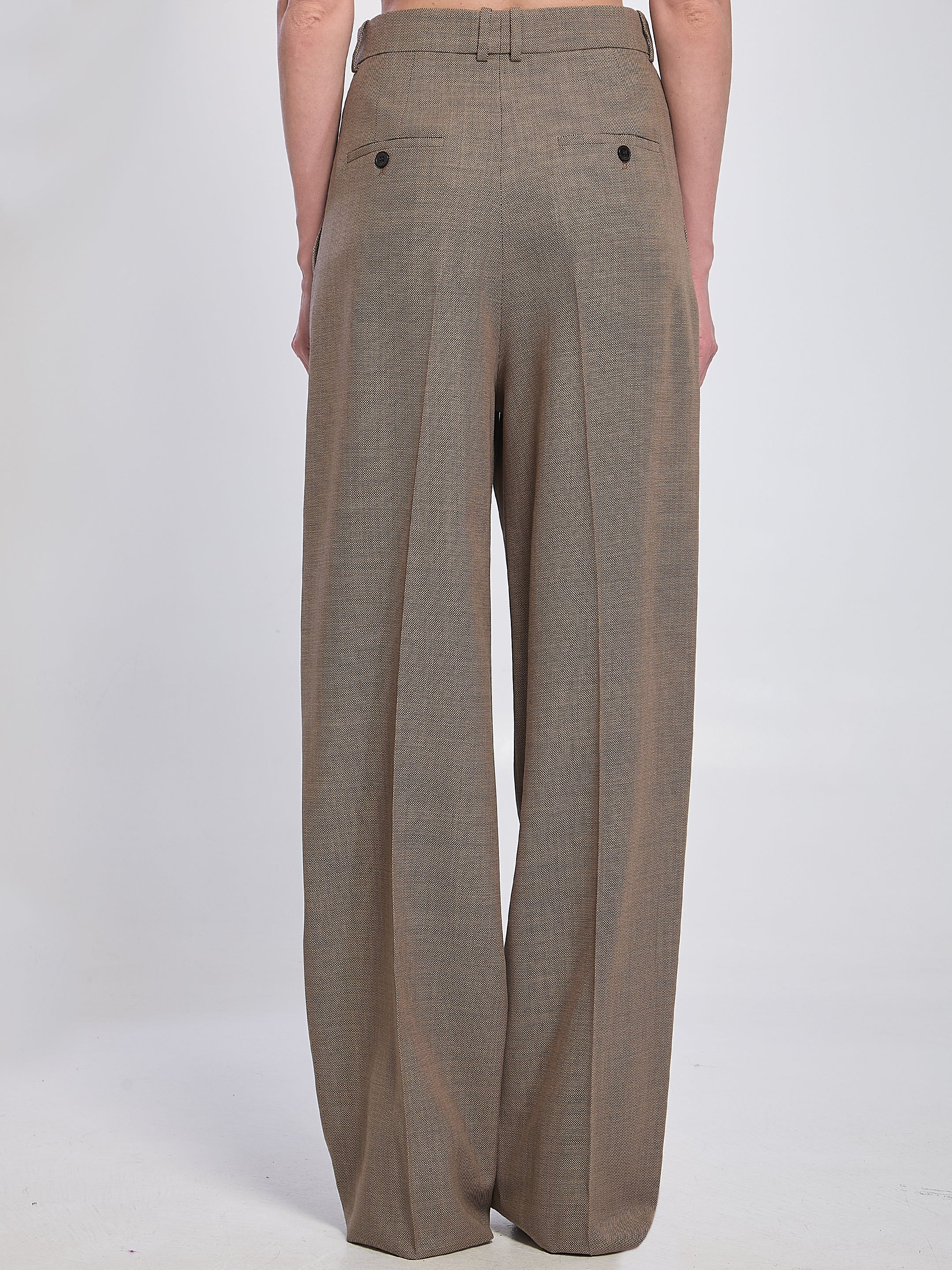 SAINT LAURENT Tailored High-Waist Wide Leg Pants - Size 36