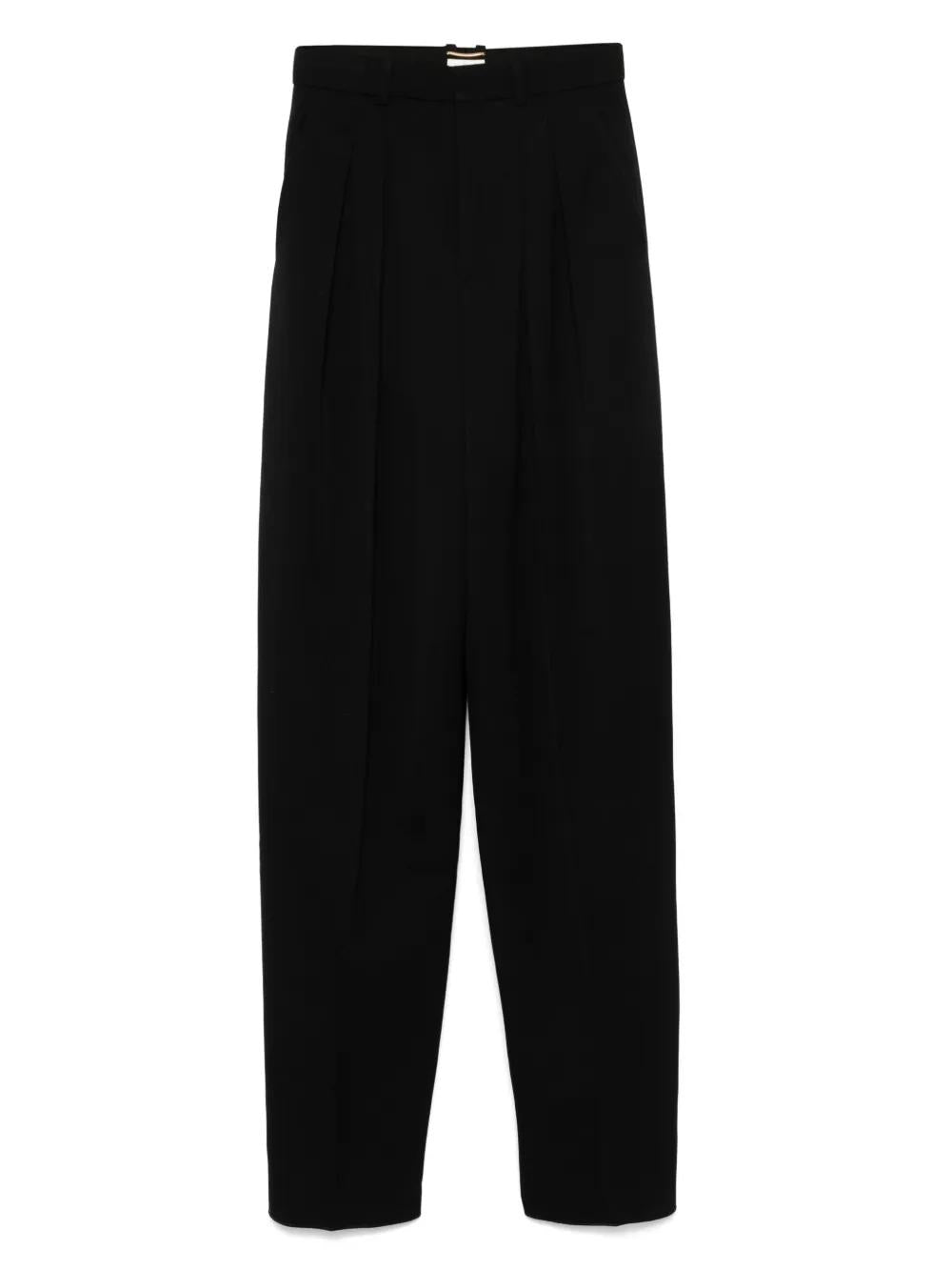 SAINT LAURENT Wideleg Pants in Grain of Poudre - Size 36 FR