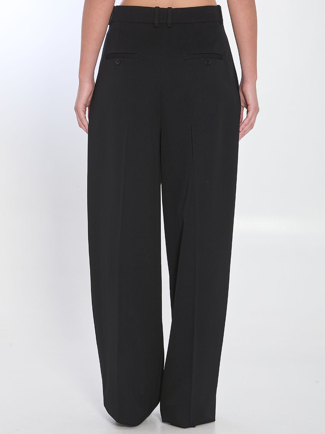 SAINT LAURENT Wide-Leg High-Waist Pants - Size 36