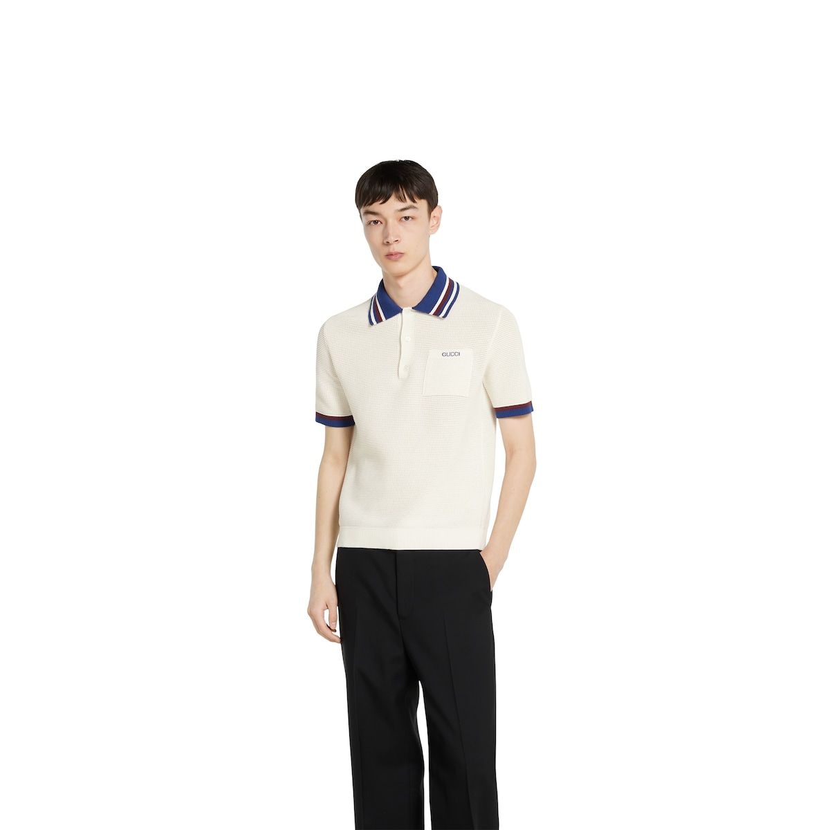 GUCCI Men's Cotton Polo - Short Sleeve
