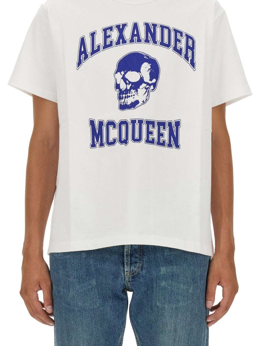ALEXANDER McQUEEN Skull Logo T-Shirt - Regular Fit