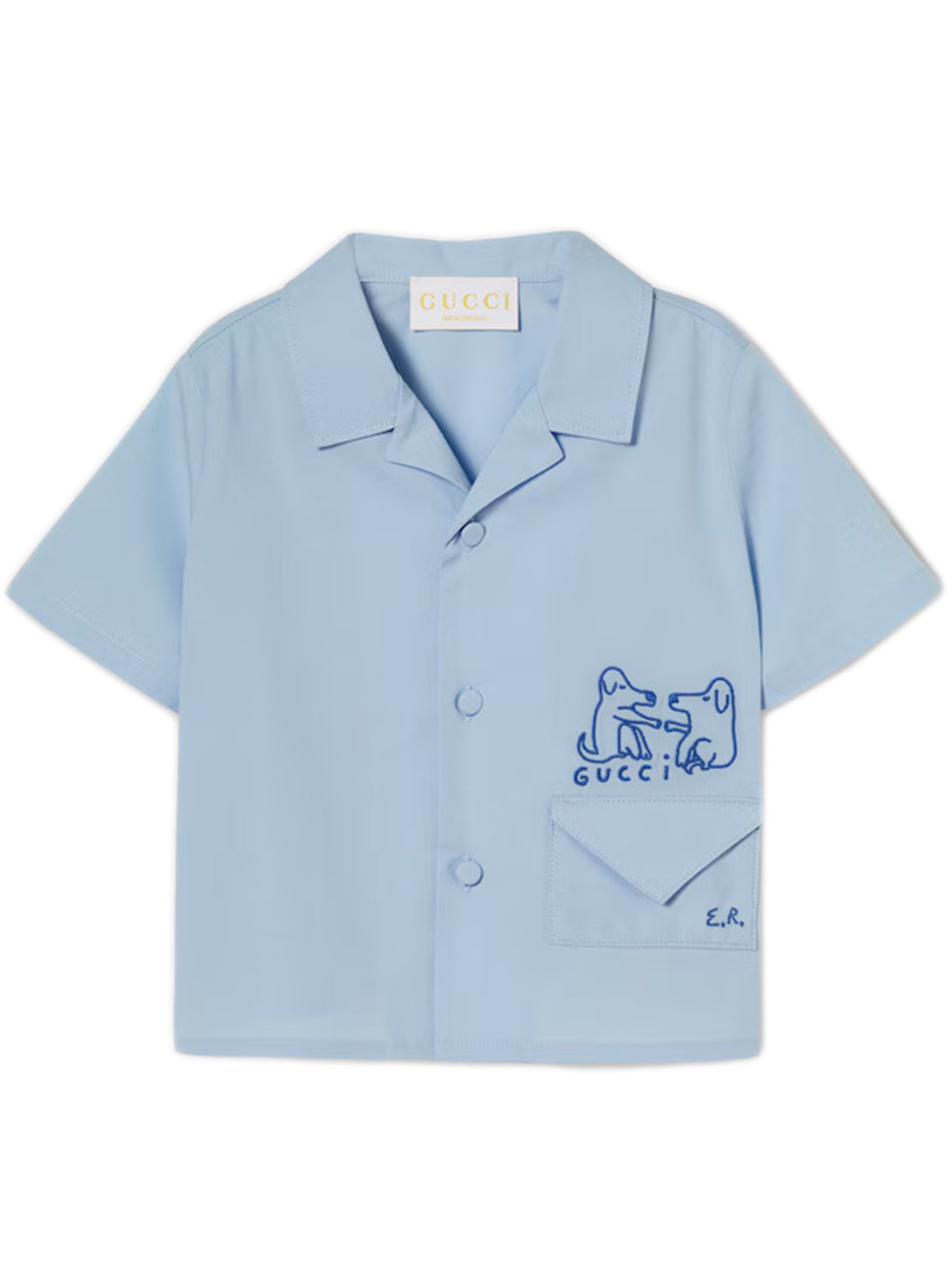 GUCCI KIDS Short-Sleeved Cotton Shirt for Boys