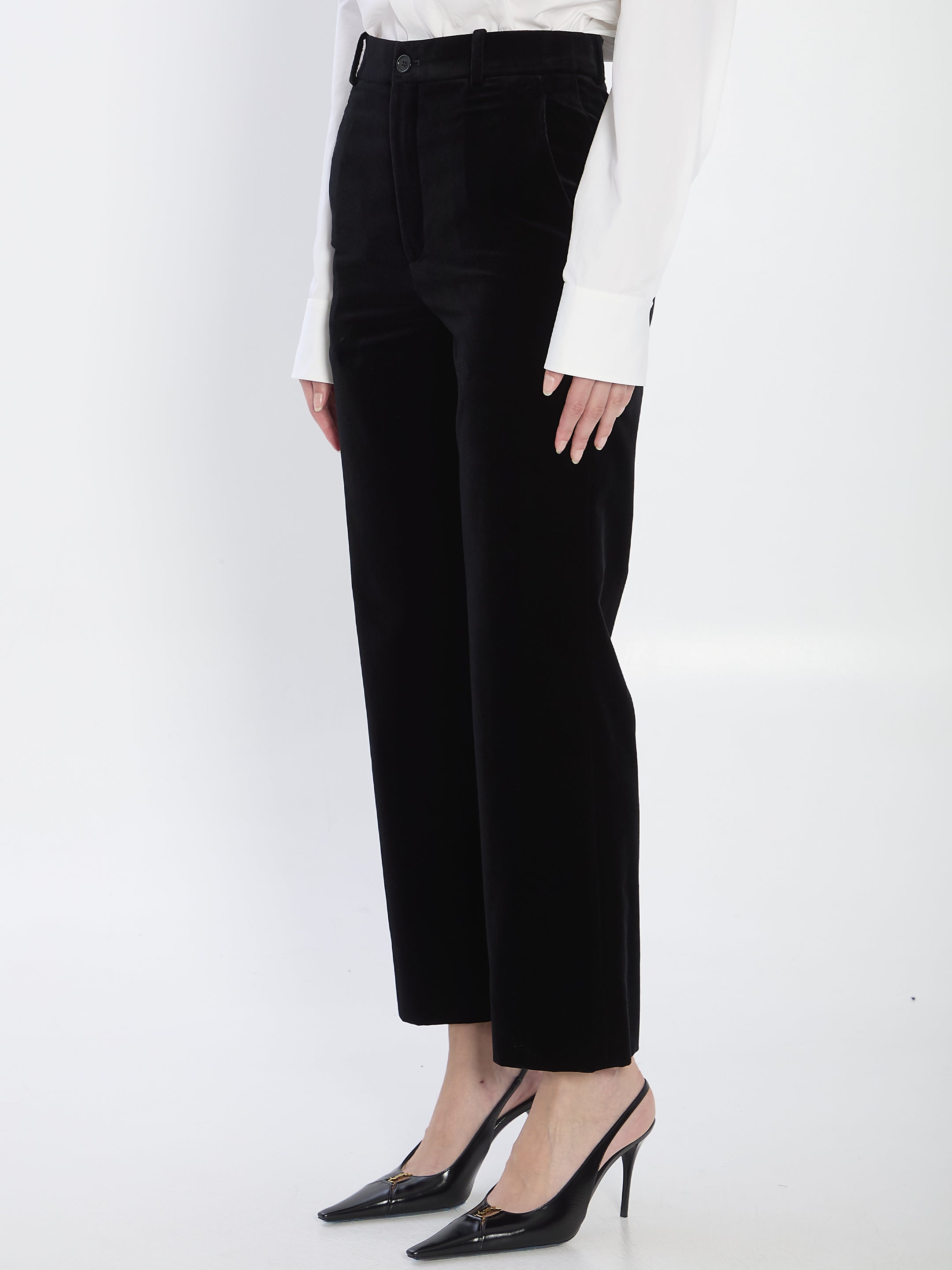 SAINT LAURENT Tailored Velvet Trousers - Size 38