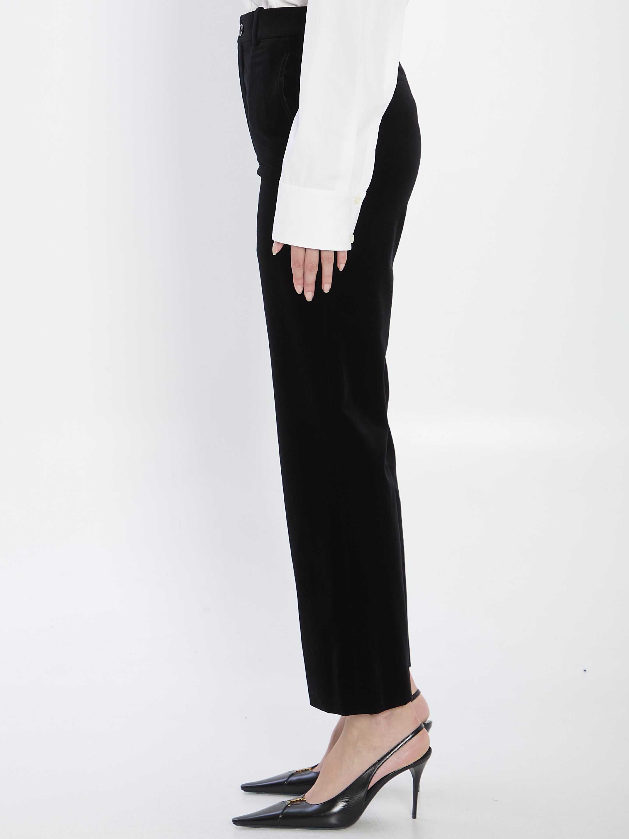 SAINT LAURENT Tailored Velvet Trousers - Size 38