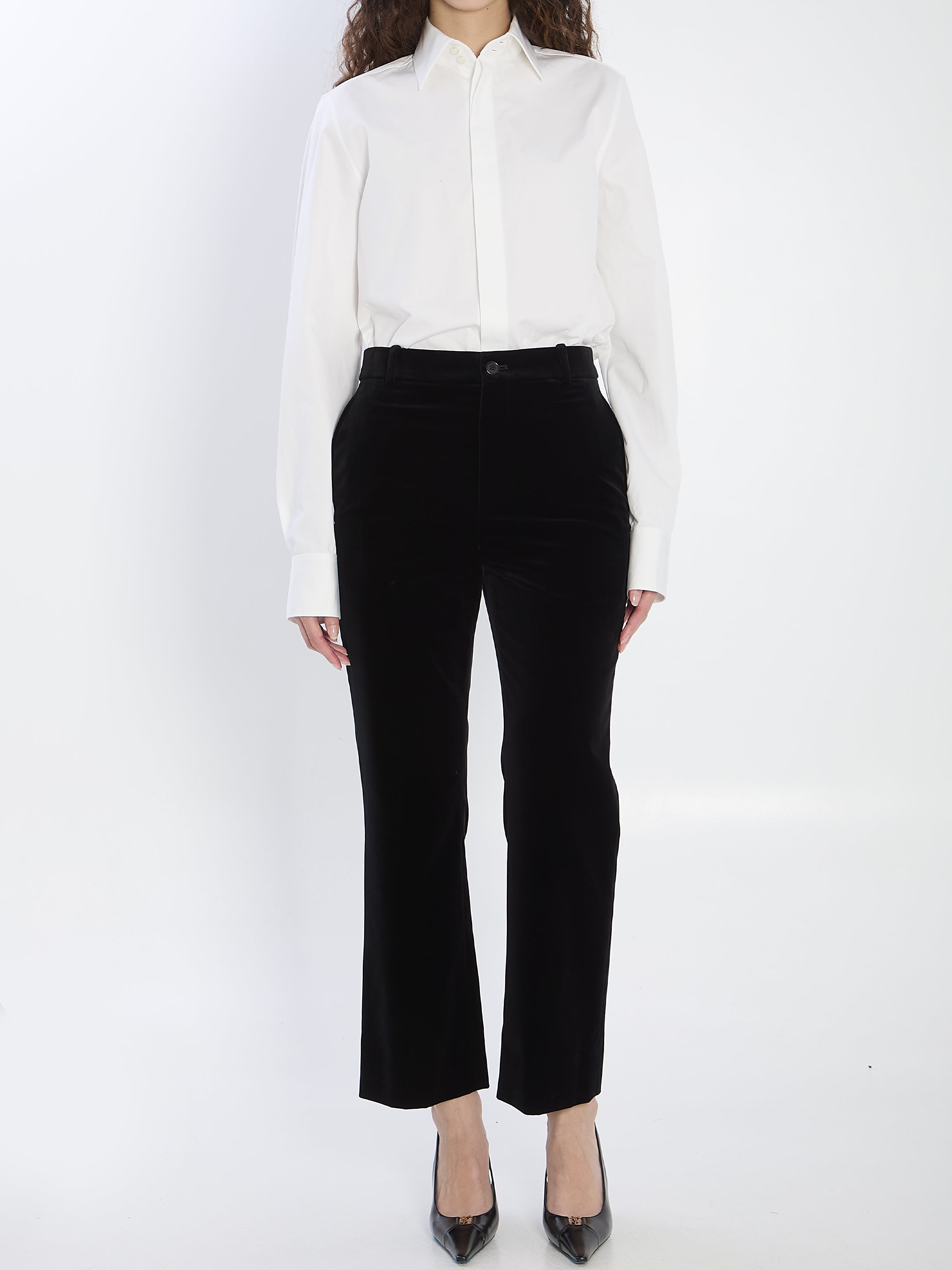 SAINT LAURENT Tailored Velvet Trousers - Size 38