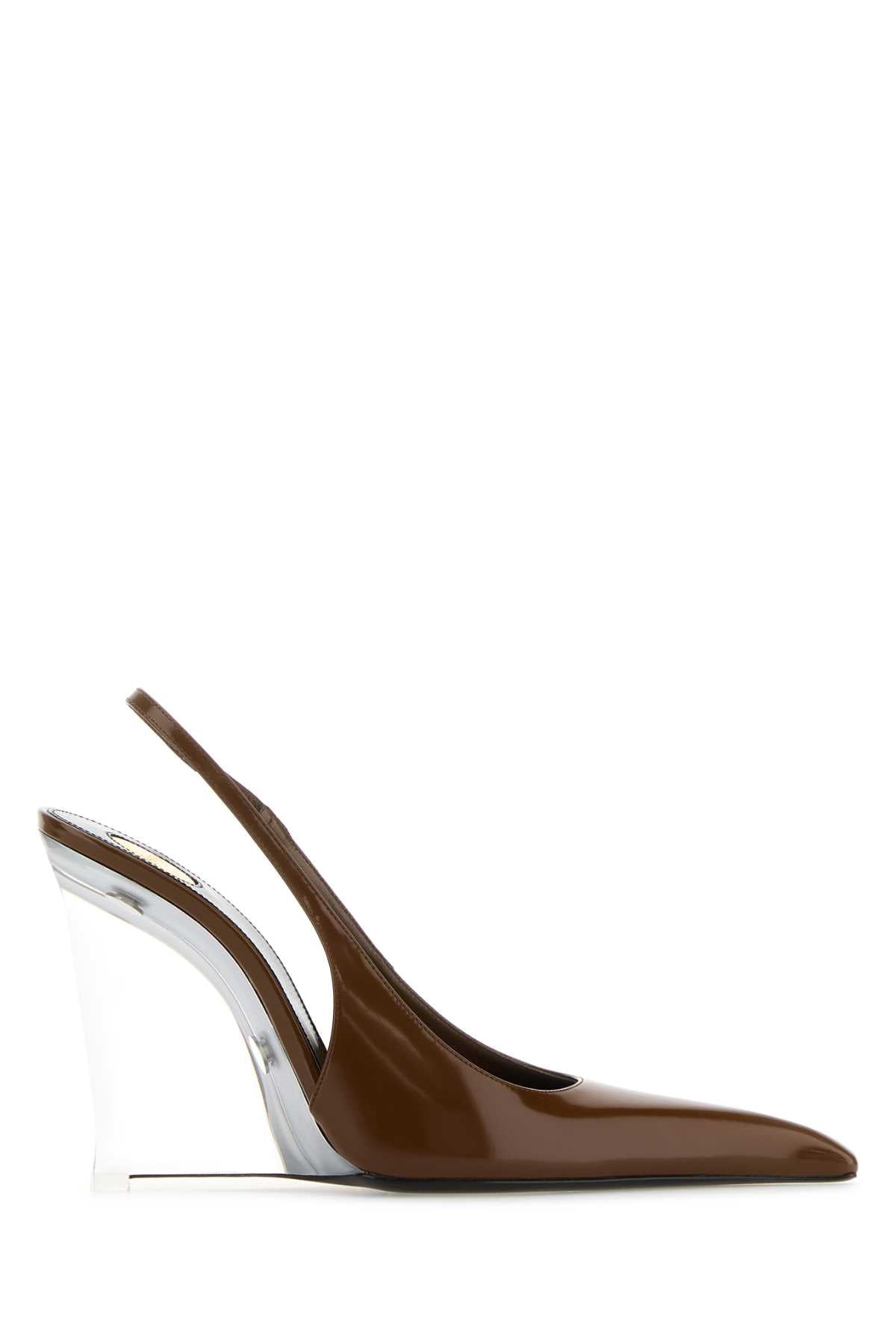 SAINT LAURENT Women’s Leather Miller Wedges 110 Pum