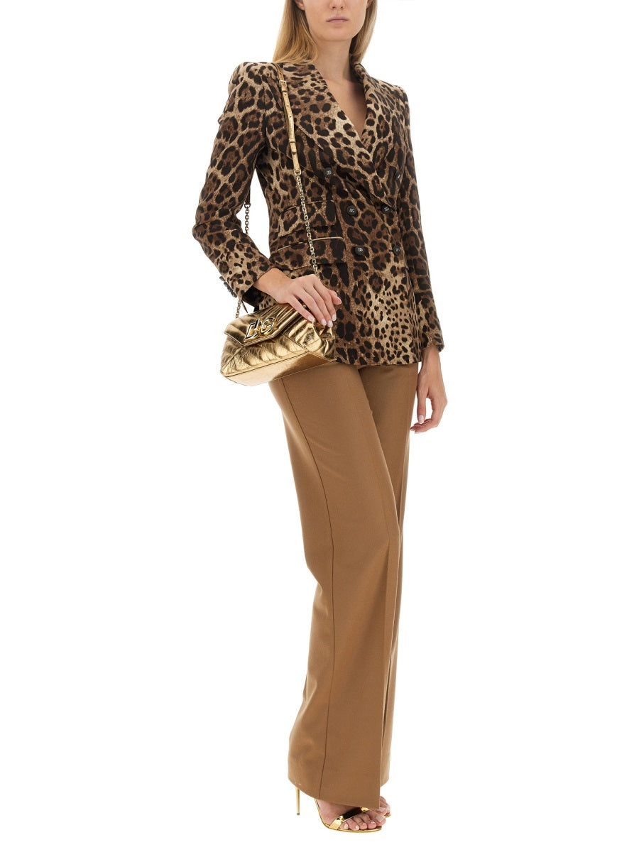 DOLCE & GABBANA Flare Fit Wool Trousers - Size 40