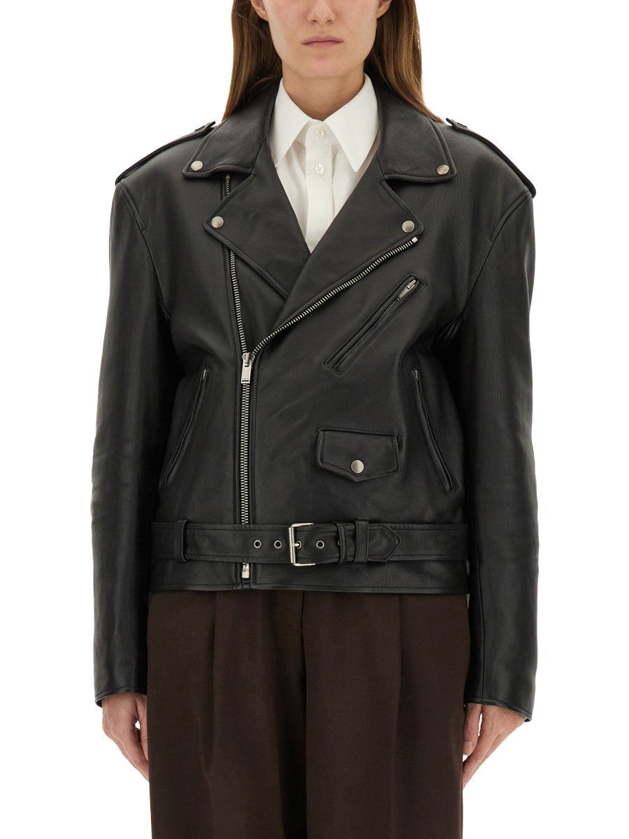 SAINT LAURENT Lamb Leather Jacket - Size 38
