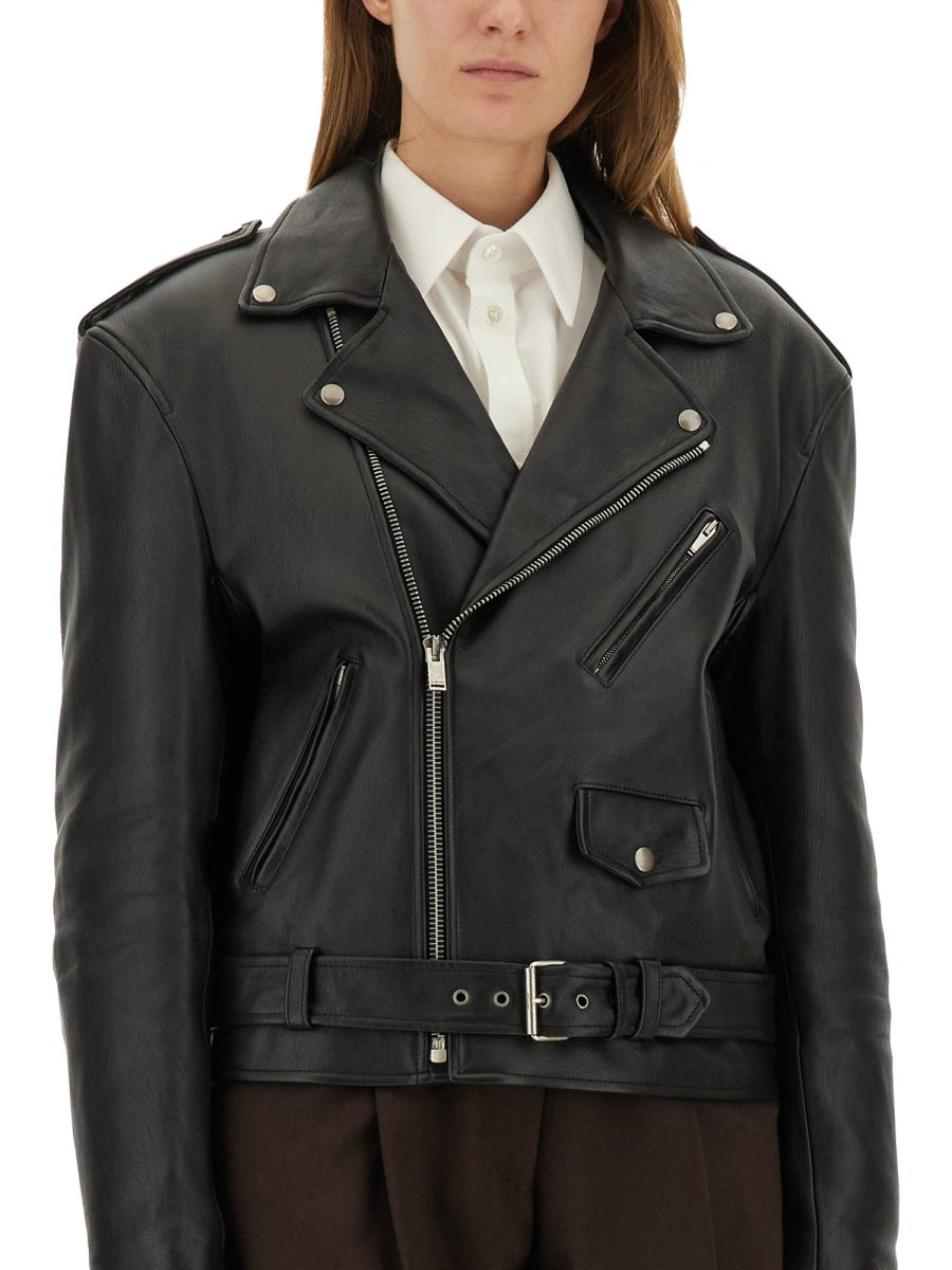 SAINT LAURENT Lamb Leather Jacket - Size 38