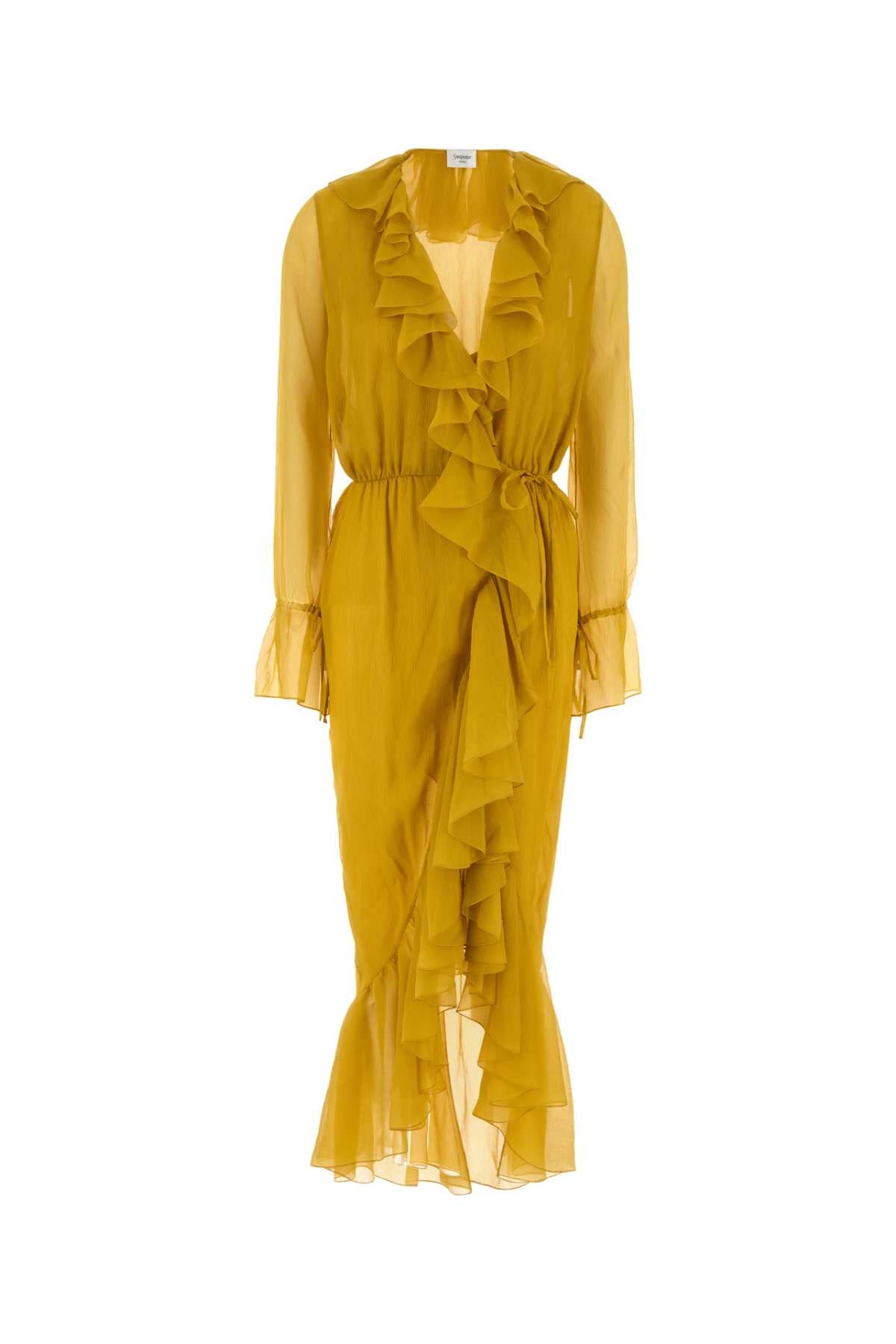 SAINT LAURENT Elegant Crepe Dress for Women - SS25 Collection