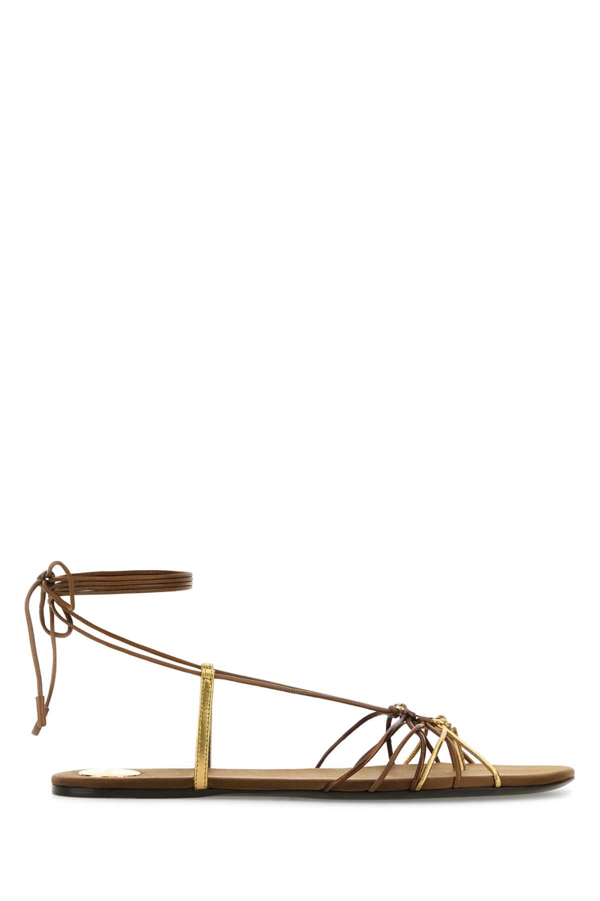 SAINT LAURENT Leather Babylone Sandals - Women's SS25