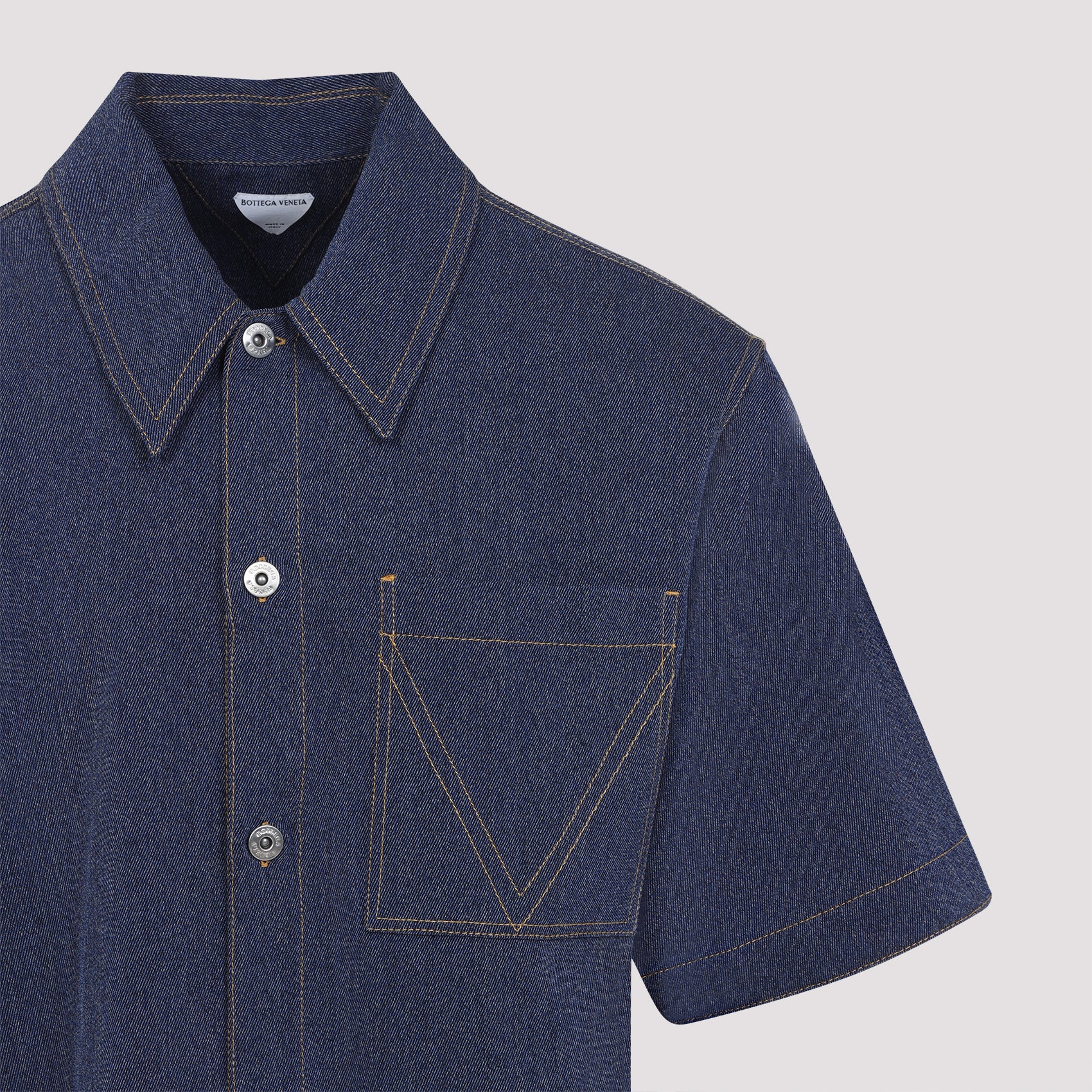 BOTTEGA VENETA Men's Superlight Wool Blend Drill Shirt