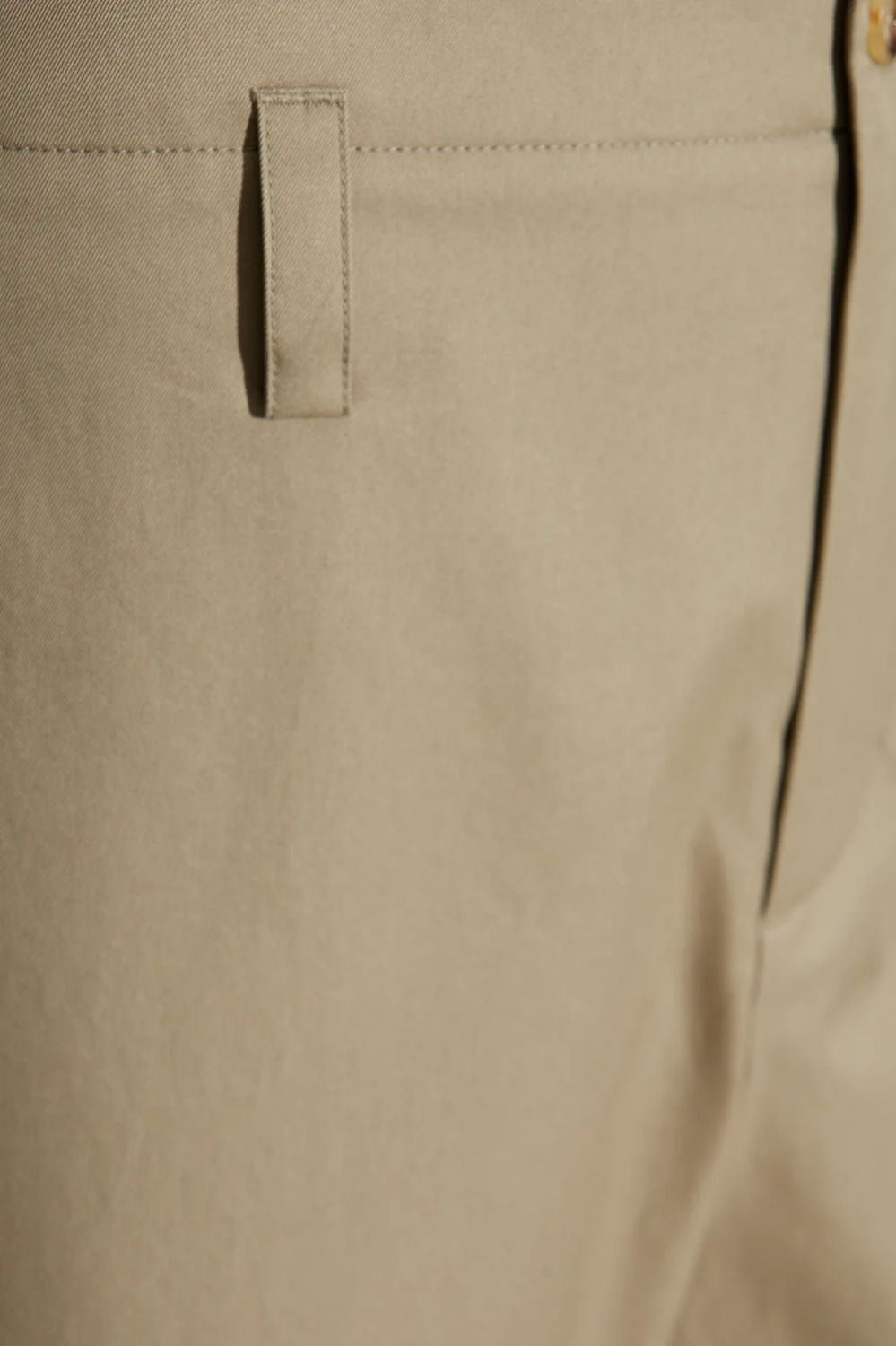 ALEXANDER MCQUEEN High-Waisted Cotton Gabardine Chino Pants