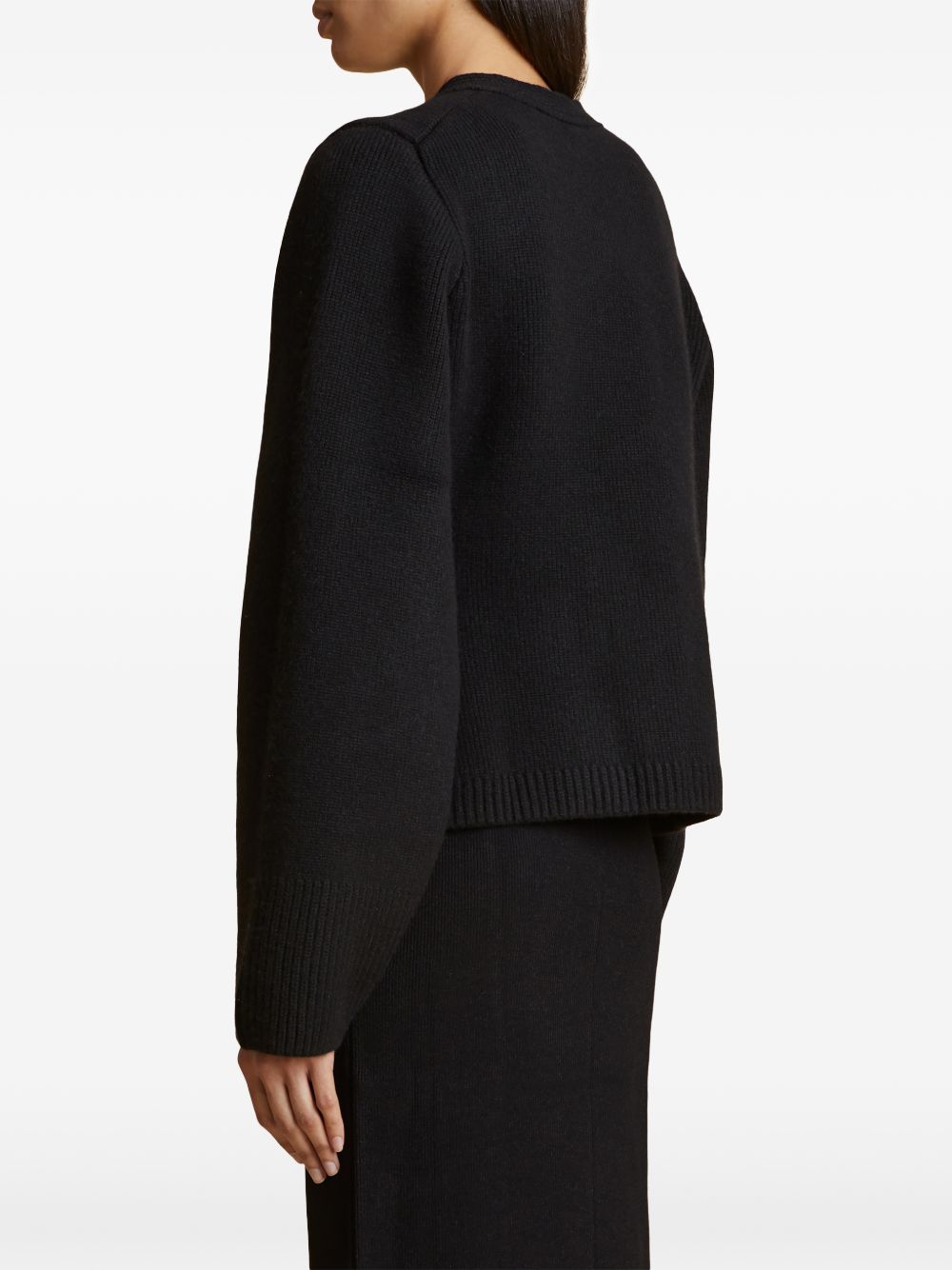 KHAITE Extra-Long Sleeve Cashmere Cardigan