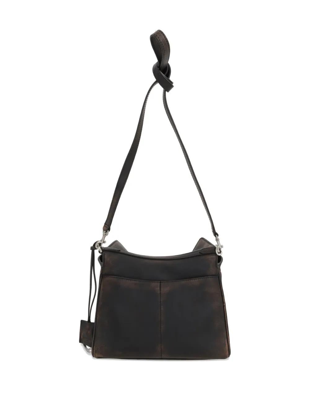 BALENCIAGA Compact Rodeo Leather Mini Messenger Handbag