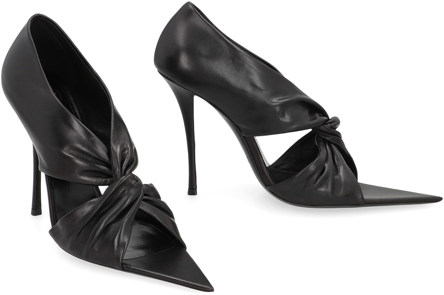 SAINT LAURENT Elegant Decorative Knot Pointy Toe Stiletto Pumps