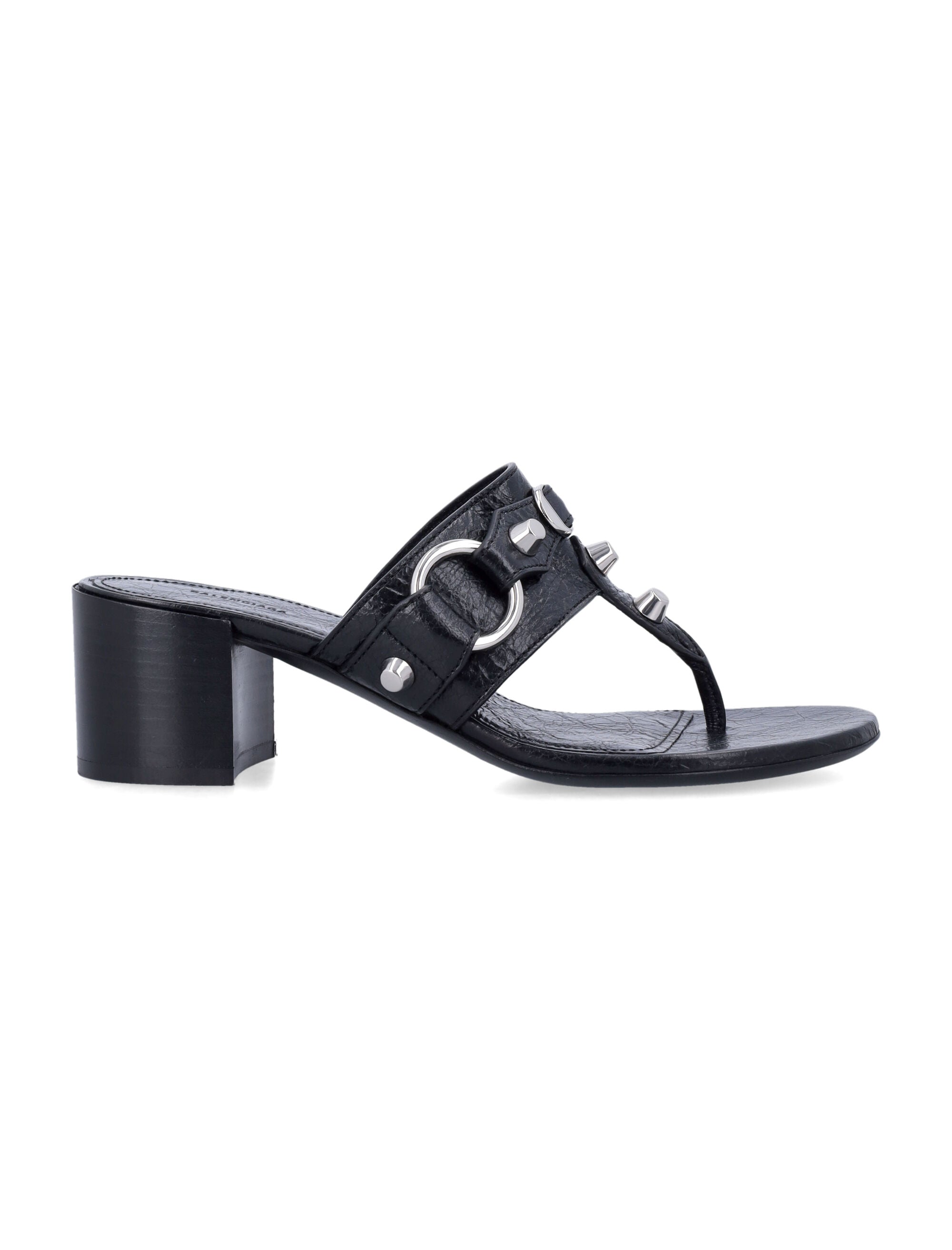 BALENCIAGA 50MM Block Heel Thong Sandals