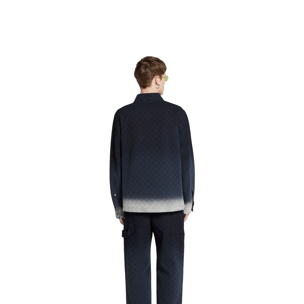 GUCCI Embroidered Denim Shirt for Men - FW25 Edition