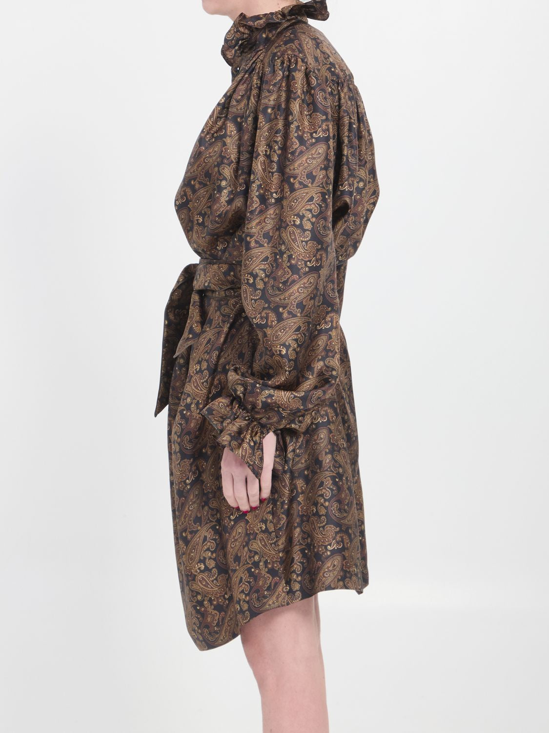 SAINT LAURENT Printed Twill Dress