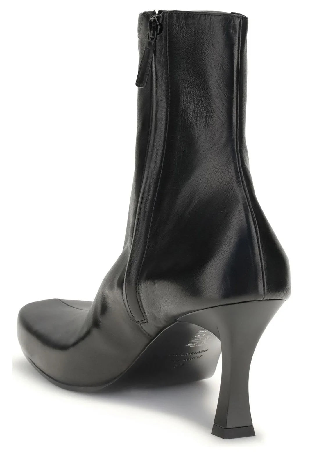 BALENCIAGA 75MM Square-Toe Leather Boots