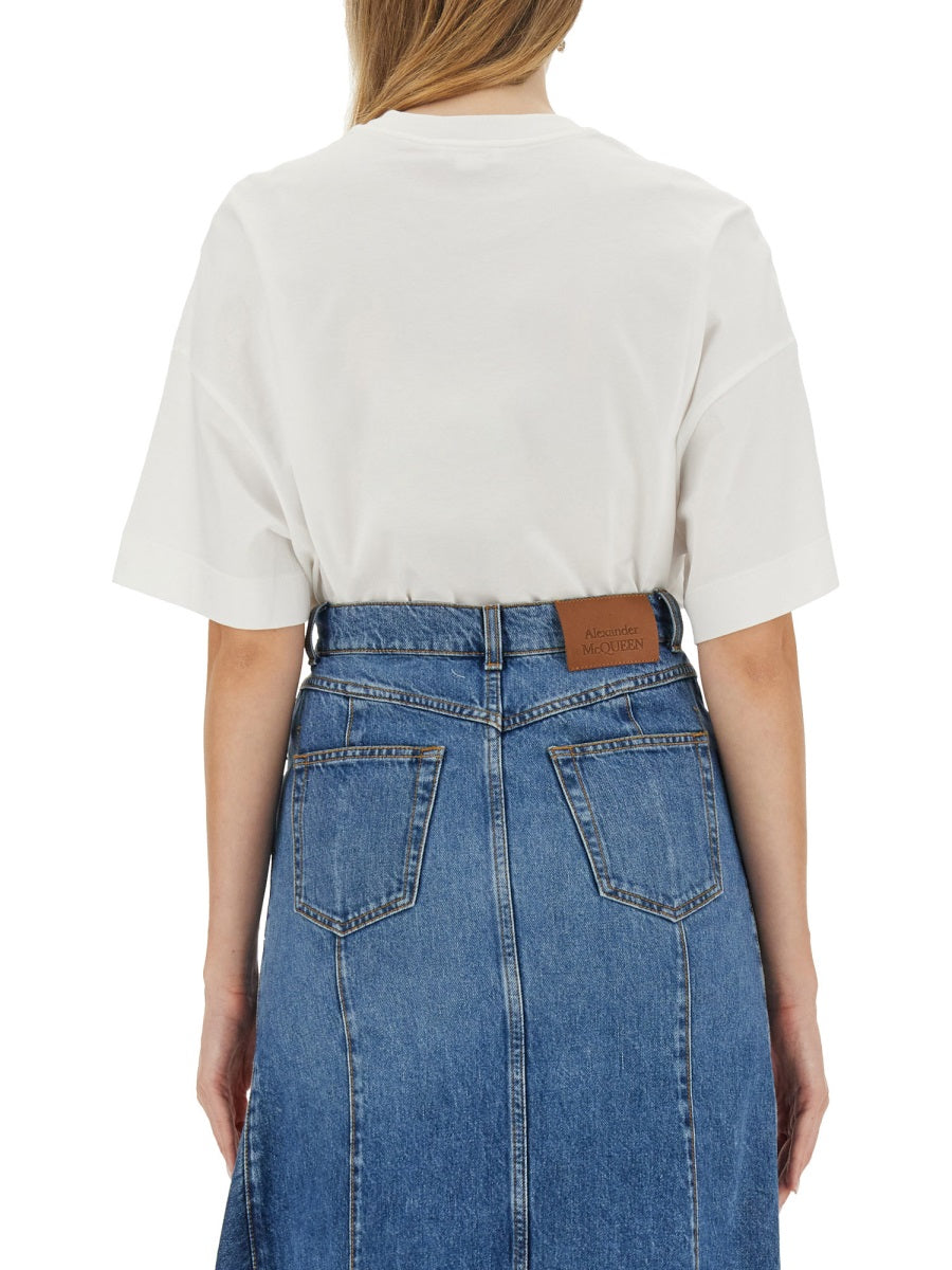 ALEXANDER McQUEEN Photographic Orchid Oversized T-Shirt - Size 40