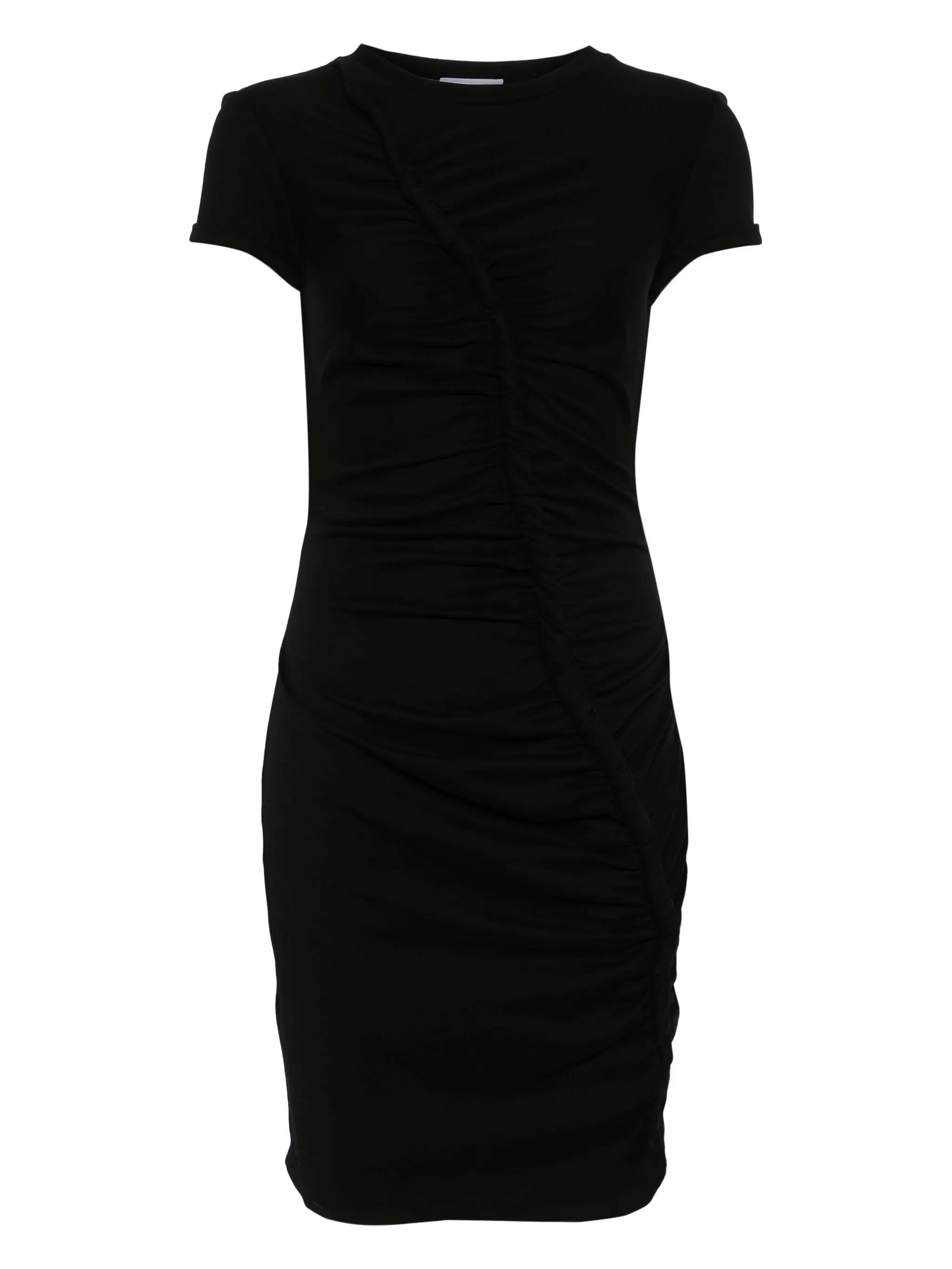 ALEXANDER MCQUEEN Short Sleeve Gathered Detail Dress