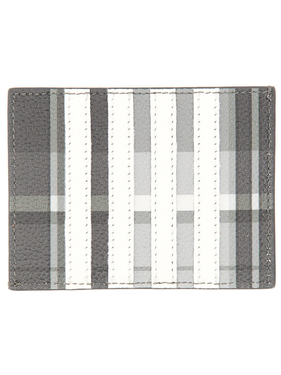 THOM BROWNE Signature Card Holder with Logo