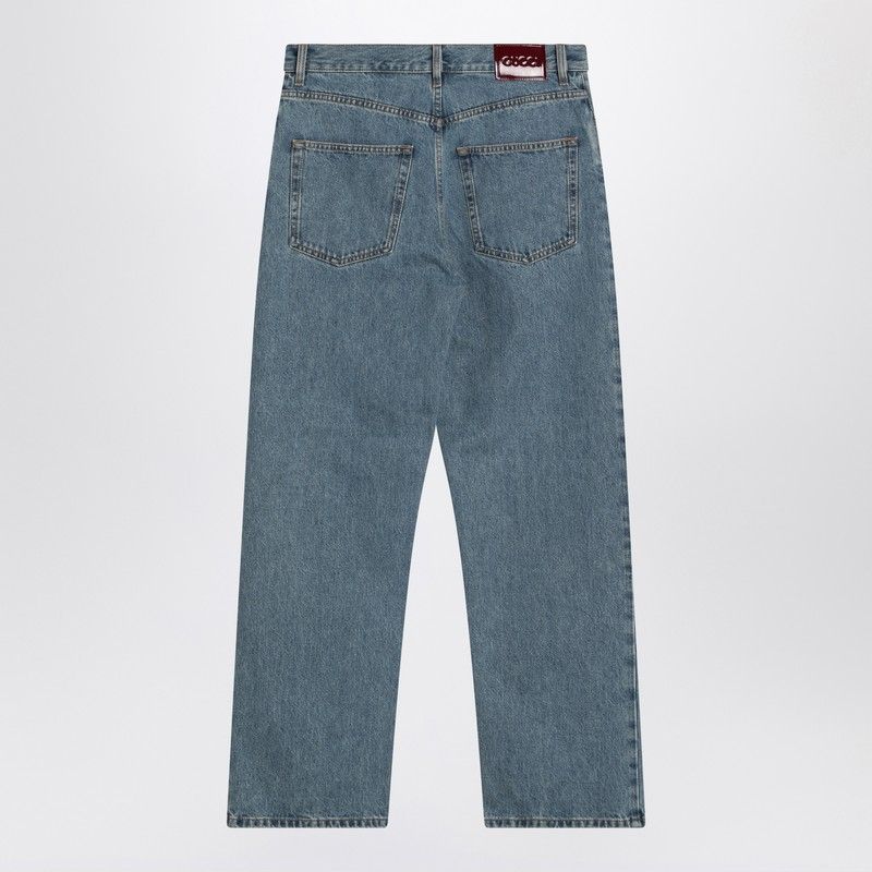GUCCI Bleach Denim Baggy Pants - Petite