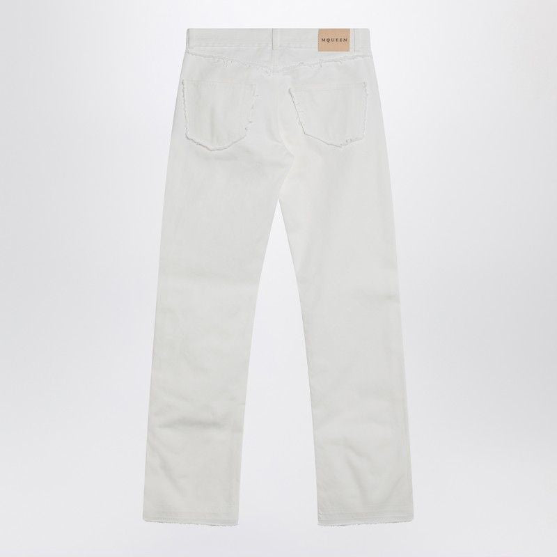ALEXANDER MCQUEEN Denim Trousers with Metallic Detail