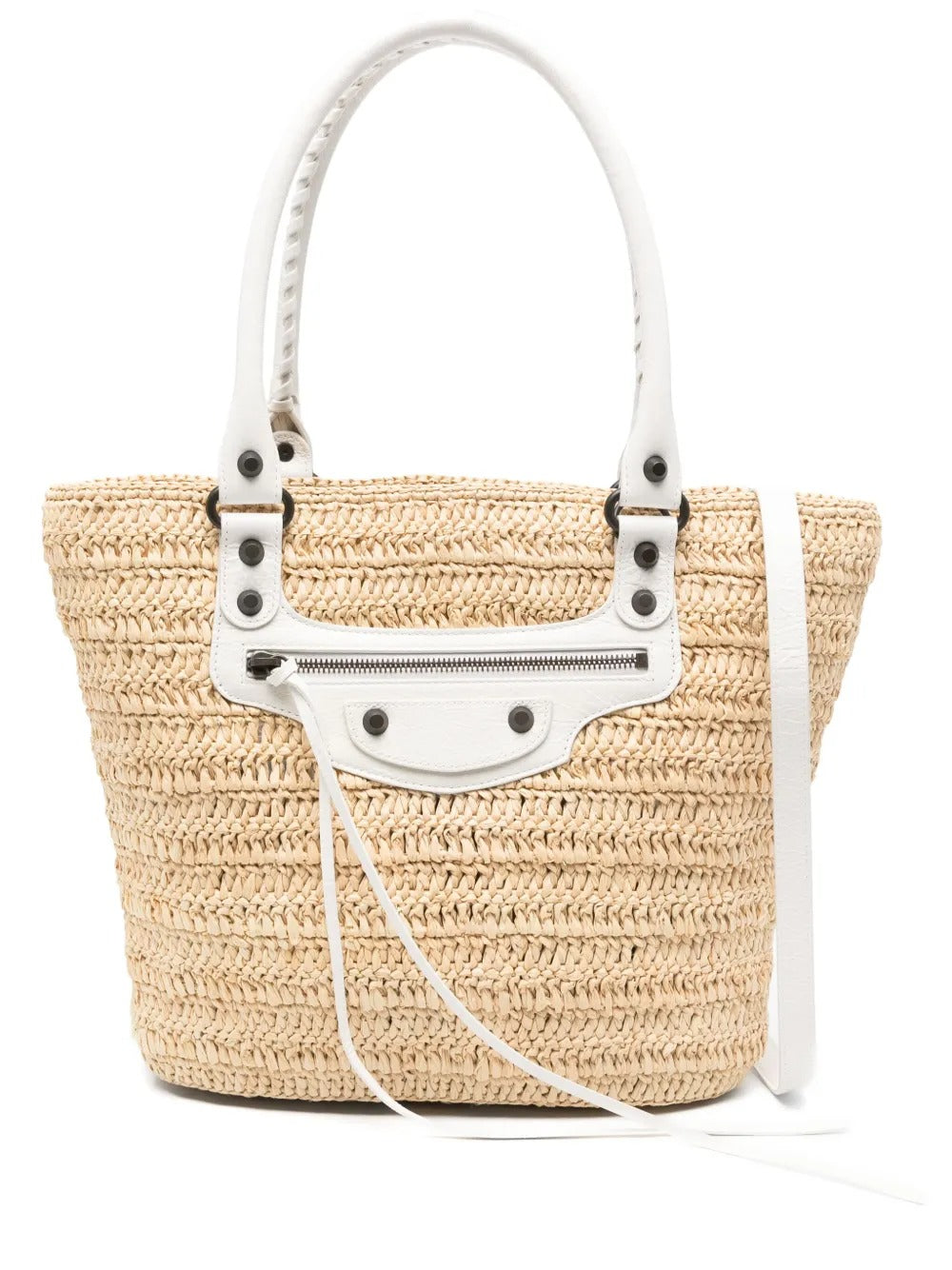 BALENCIAGA Mini Raffia Small Le City Bucket Handbag