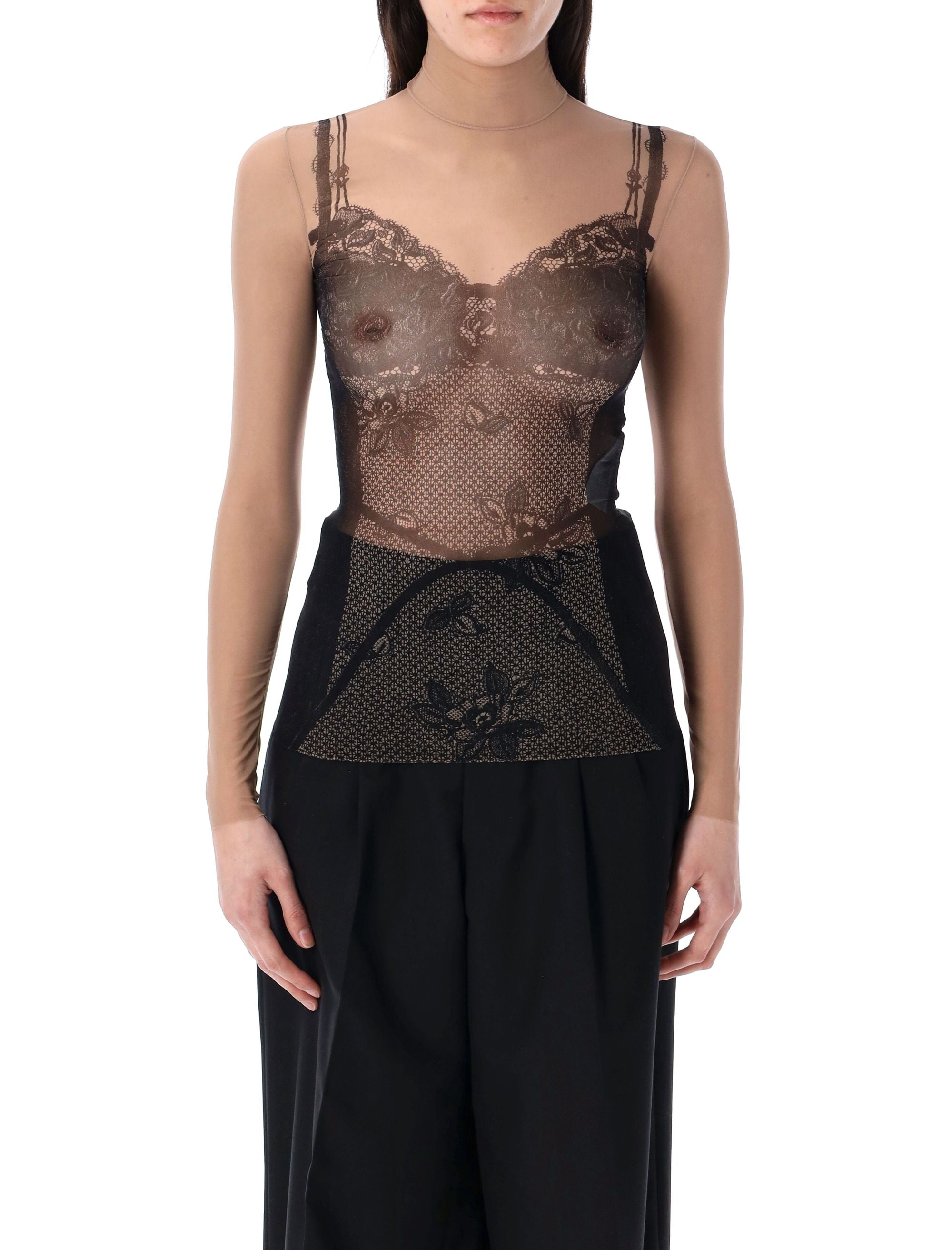 BALENCIAGA Trompe L'Œil Mini Lingerie Top - Size S
