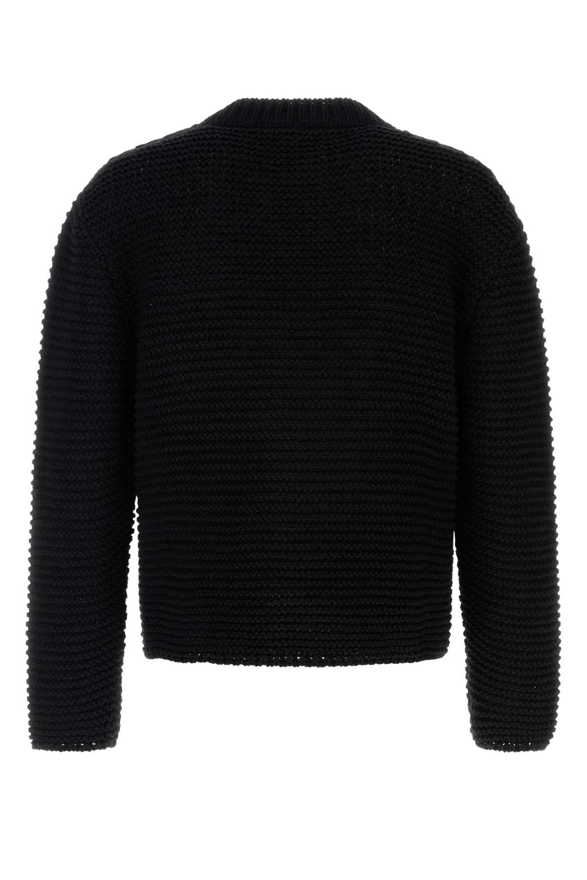 ALEXANDER MCQUEEN Crochet Crew Neck Long Sleeve Sweater