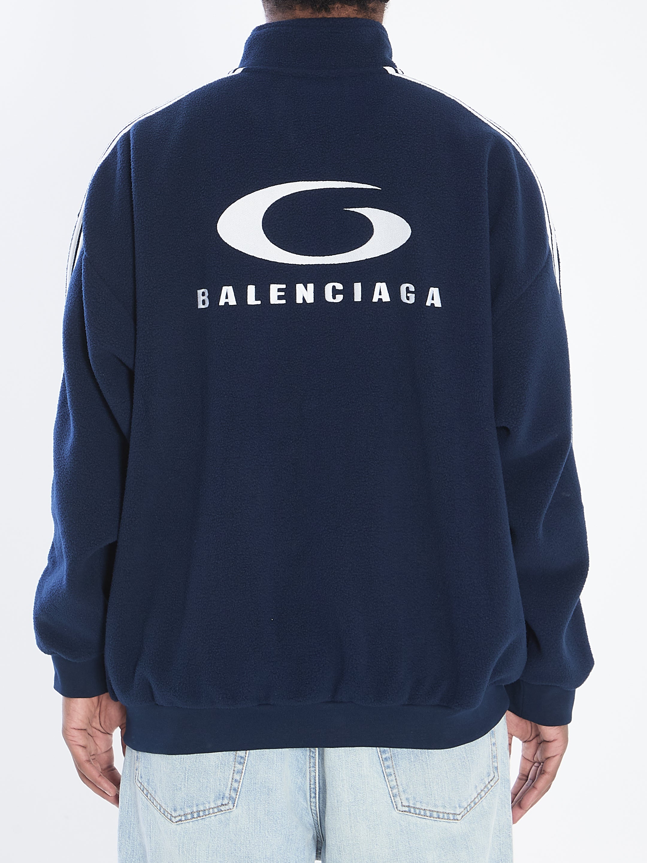 BALENCIAGA Oversized Zip-Up Sweatshirt for Men