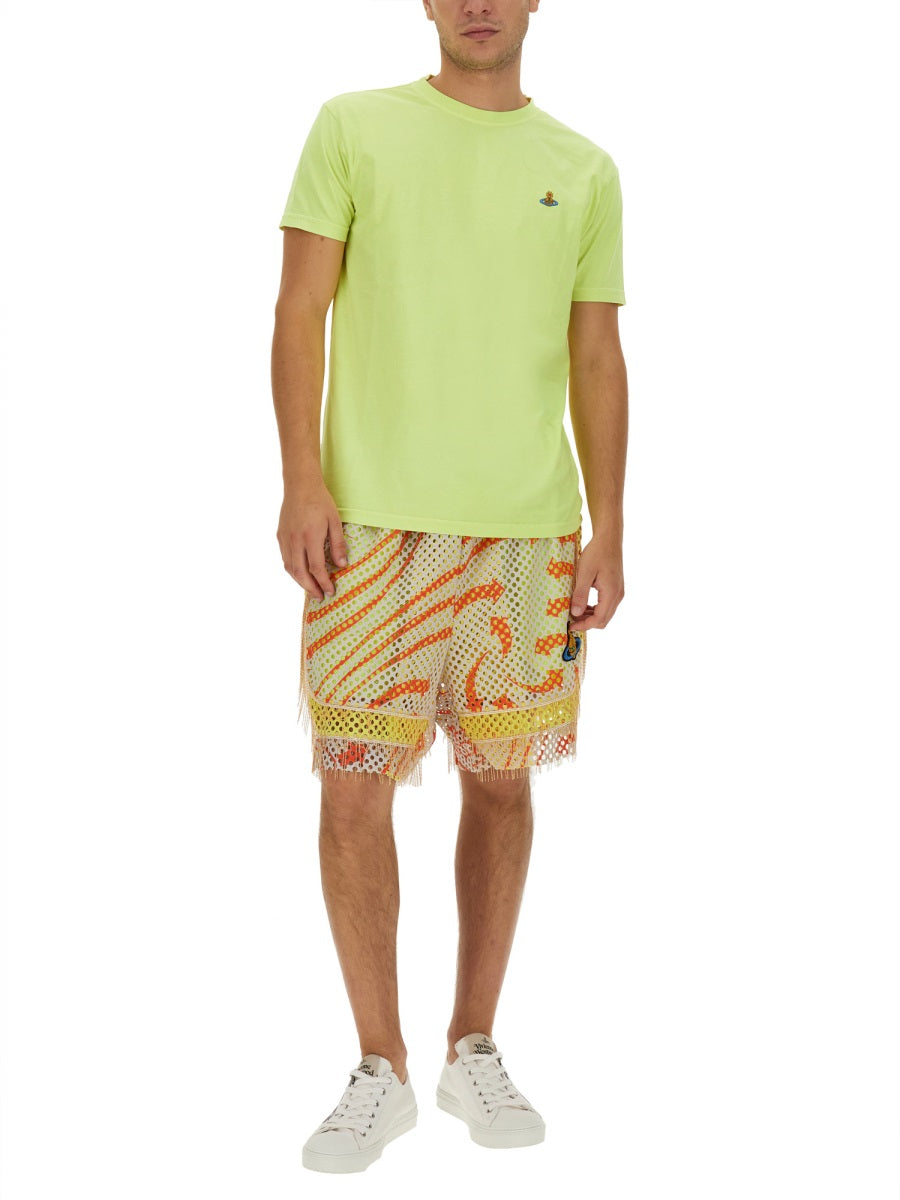 VIVIENNE WESTWOOD Men's Regular Fit Printed Shorts