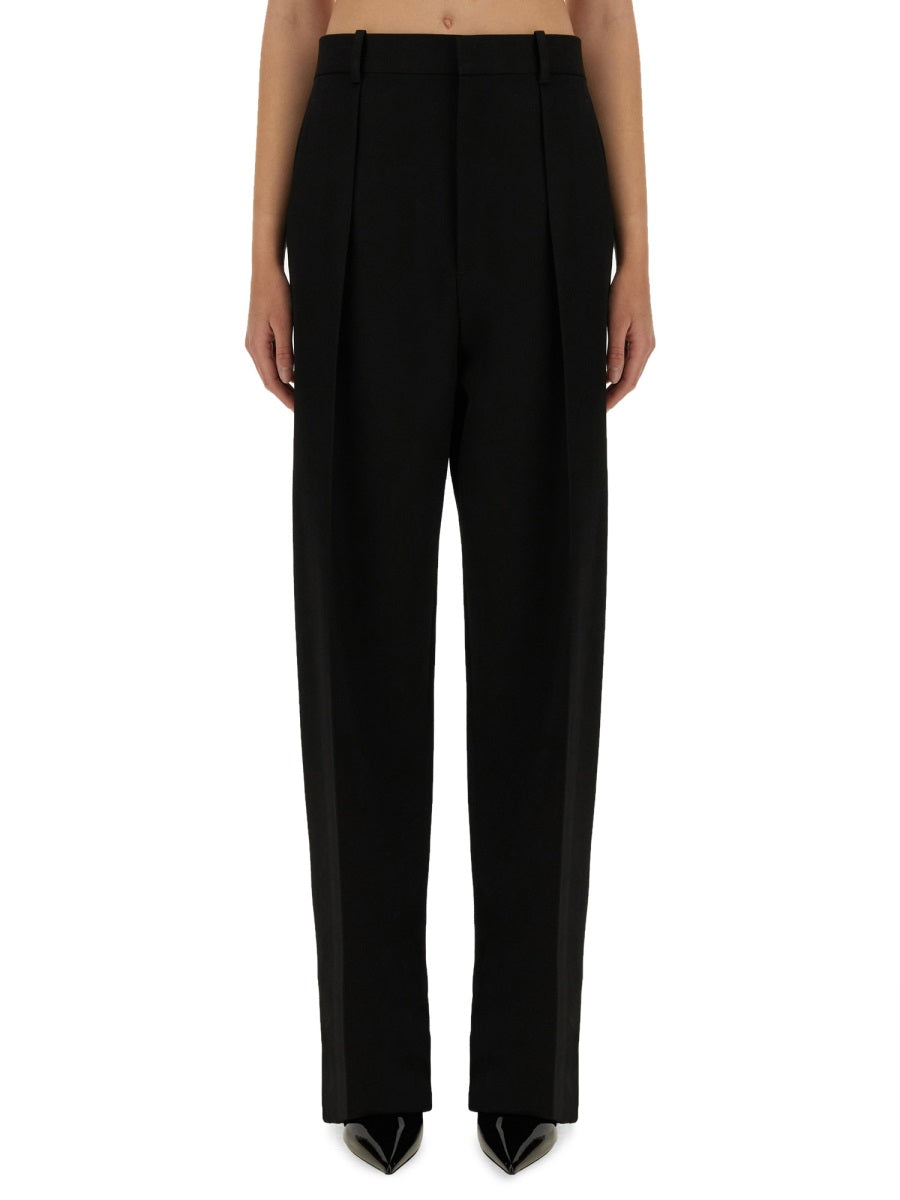 BOTTEGA VENETA High-Waist Pleated Pants - Size 38