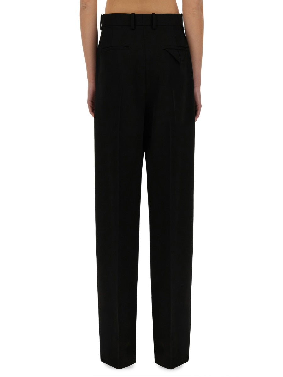BOTTEGA VENETA High-Waist Pleated Pants - Size 38