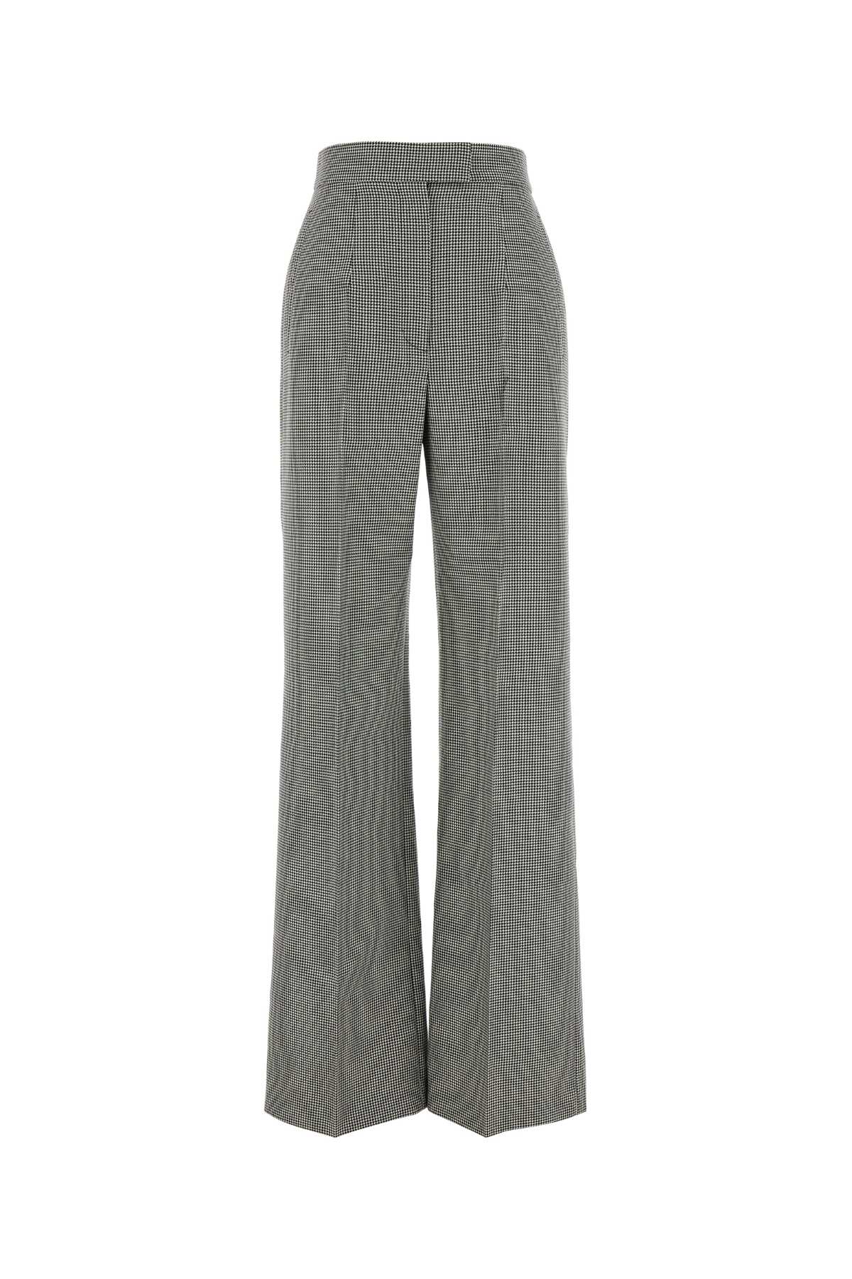 ALEXANDER MCQUEEN Wide-Leg Embroidered Wool Pants for Women