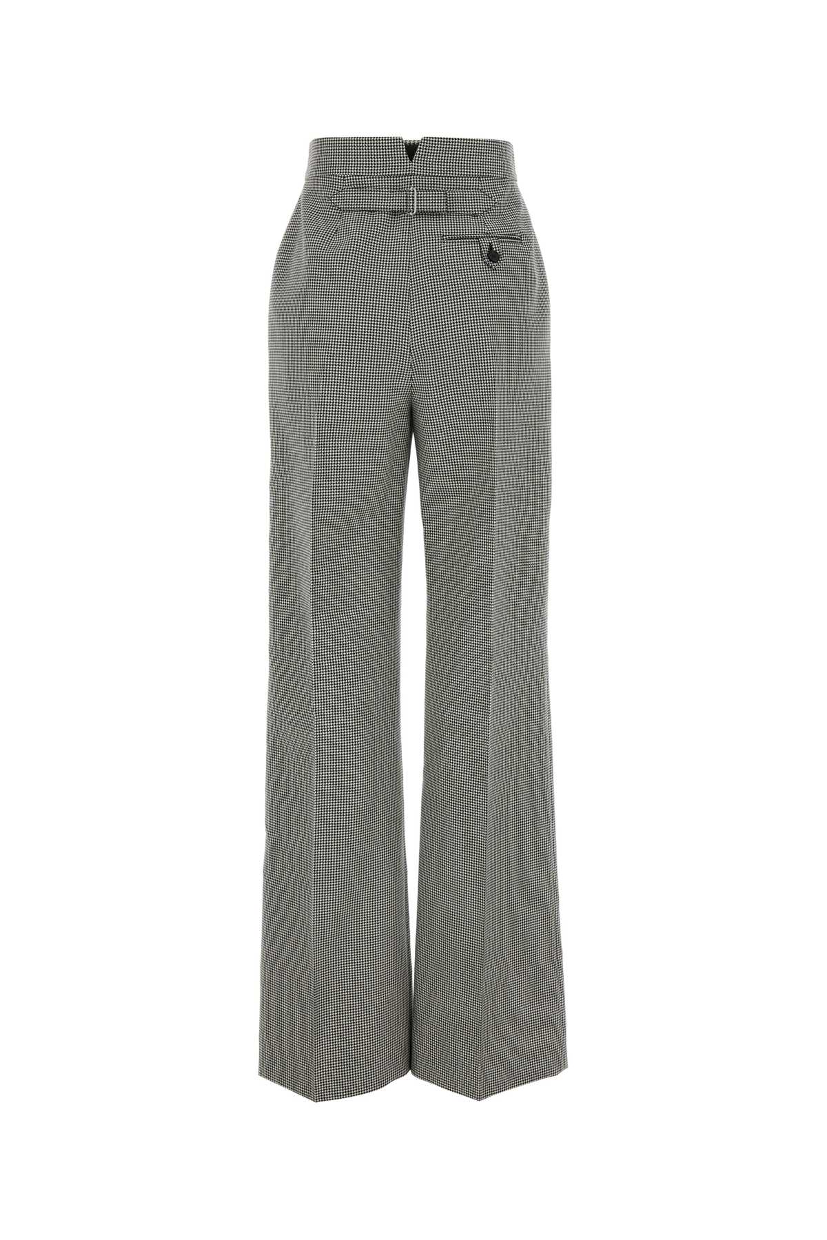 ALEXANDER MCQUEEN Wide-Leg Embroidered Wool Pants for Women