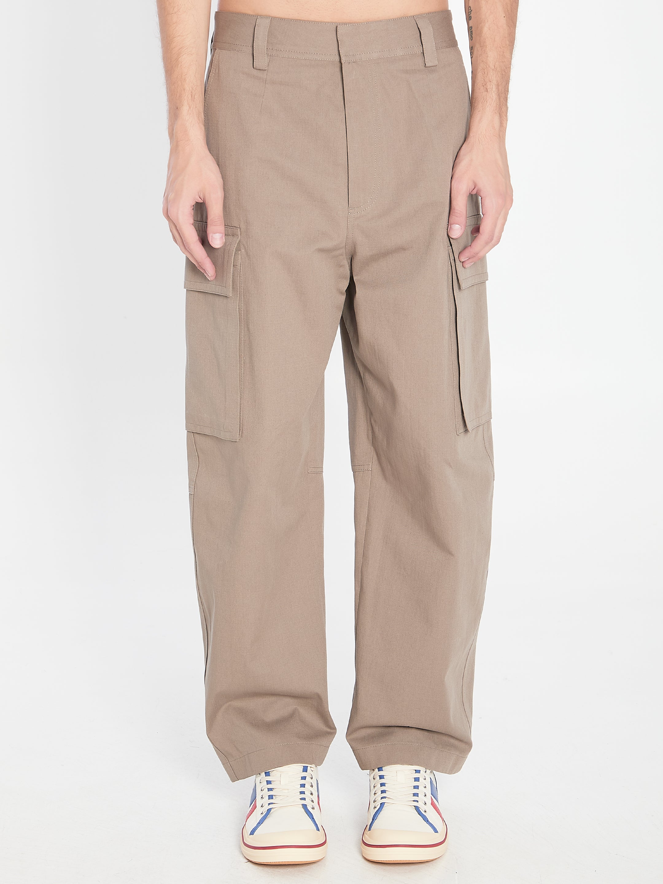 BOTTEGA VENETA Wide Leg Cargo Pants - Size 48