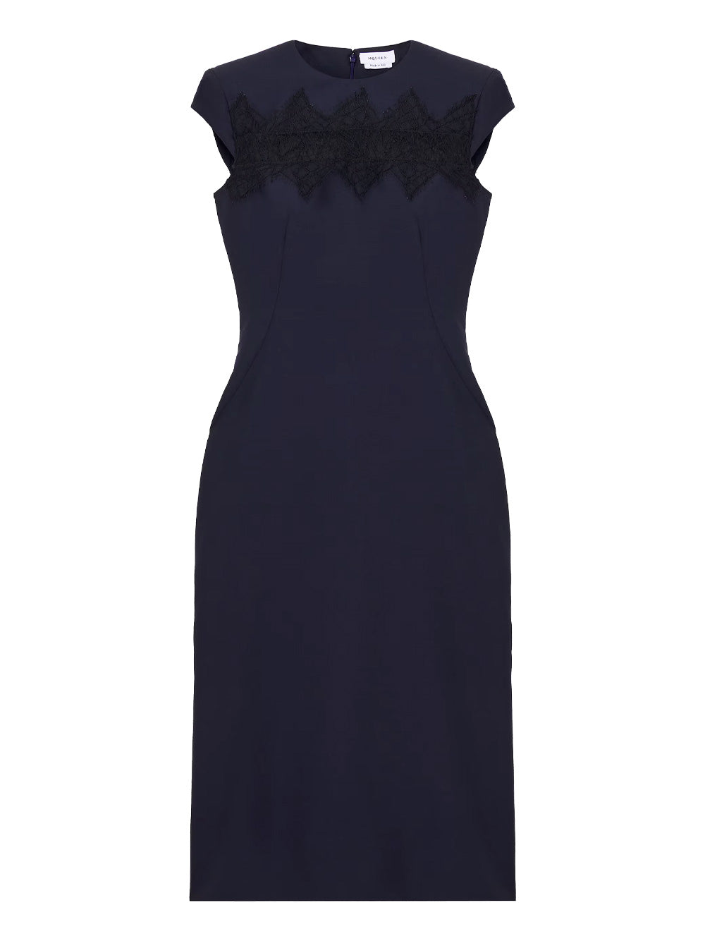 ALEXANDER MCQUEEN Tailored Pencil Dress with Lace Details