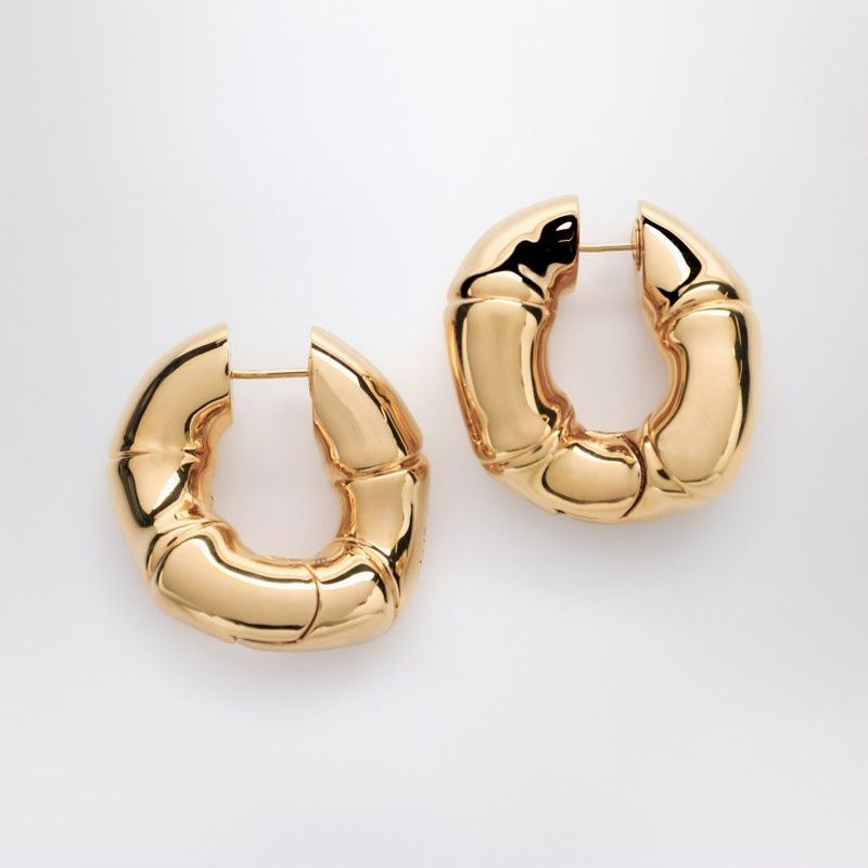 GUCCI Bamboo Hoop Gold Earrings