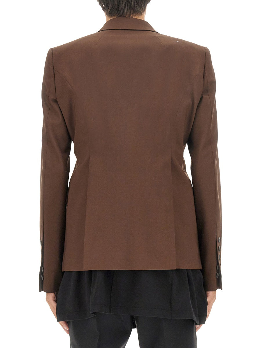 RICK OWENS Slim Fit Single-Breasted Jacket - Size 50