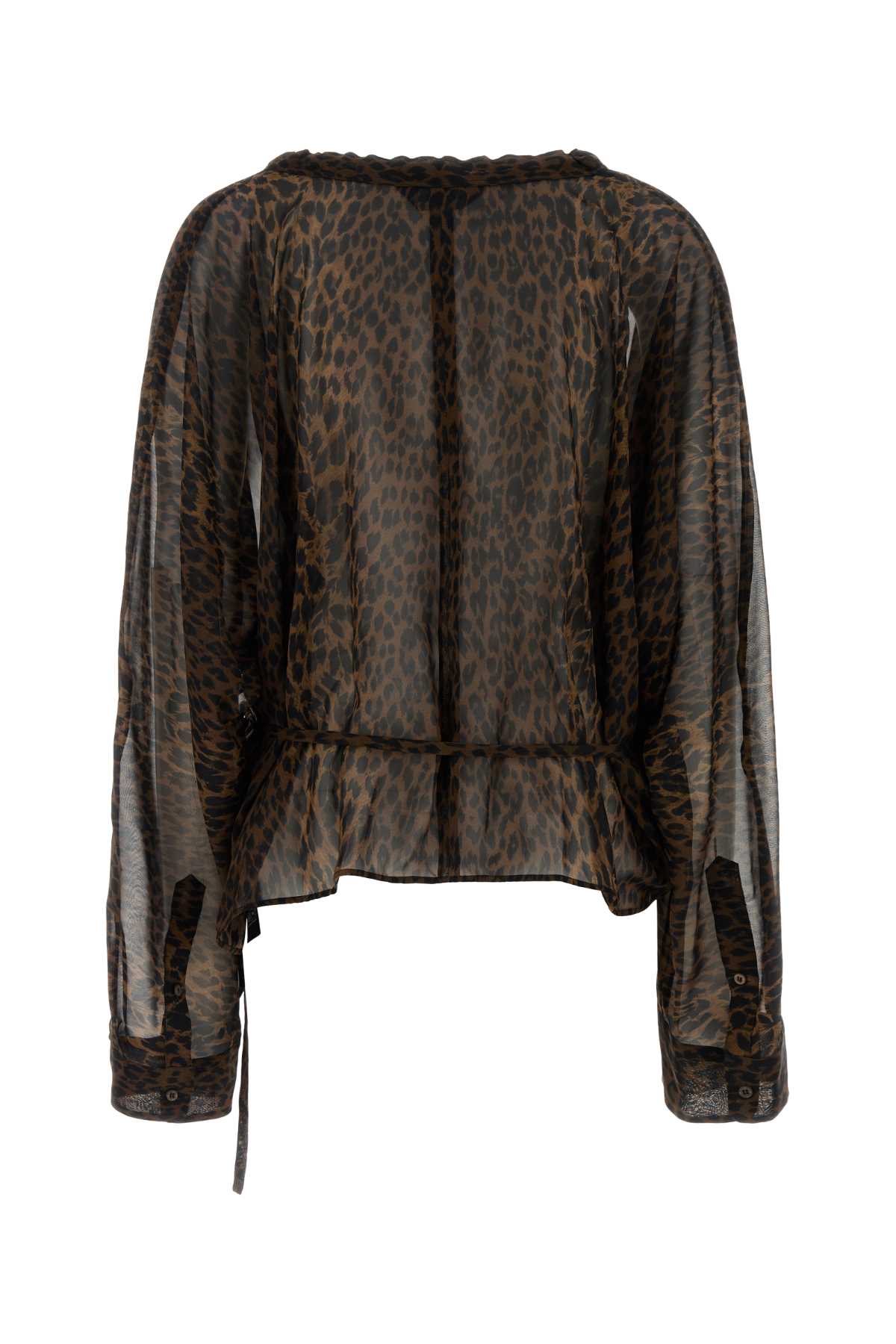 BALENCIAGA Mini Animal Print Georgette Blouse